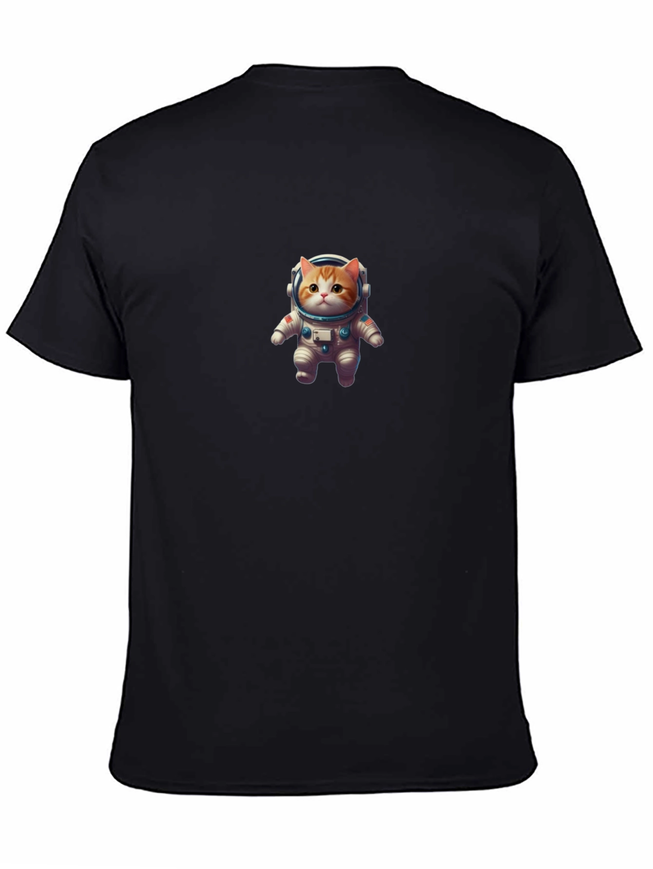 Astronaut Cat Black T-Shirt - Space Kitty Tee