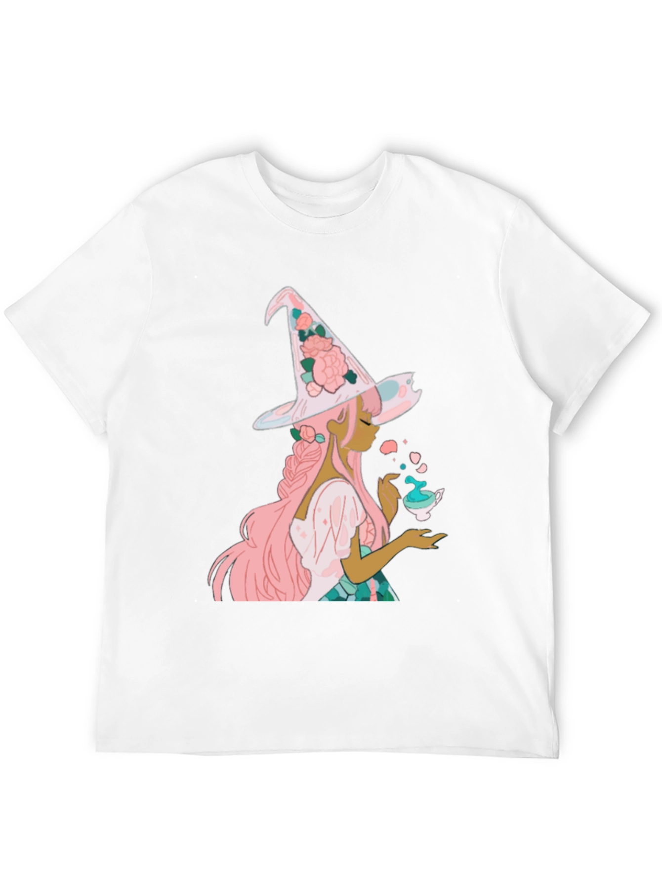 Witch With Tea Cup Graphic Tee
