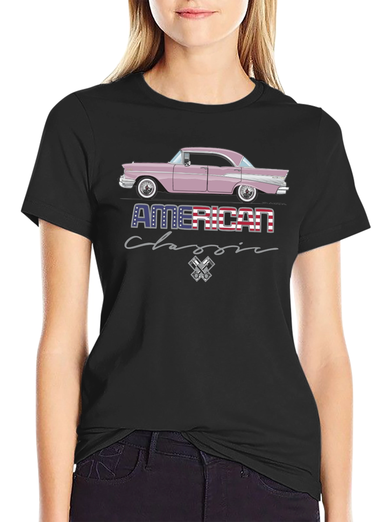 American Classic Car Graphic T-Shirt