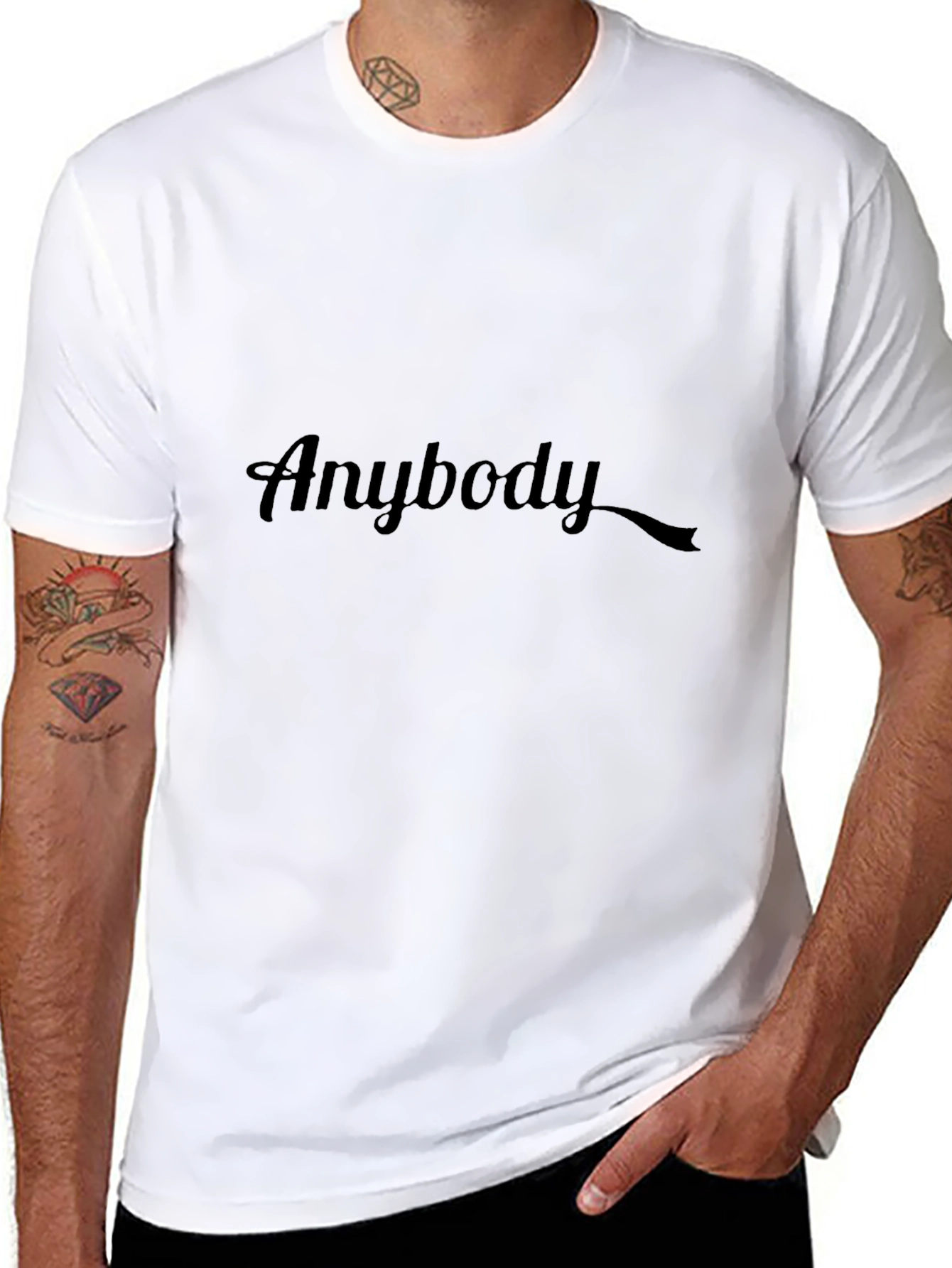 Anybody Black Graphic Tee