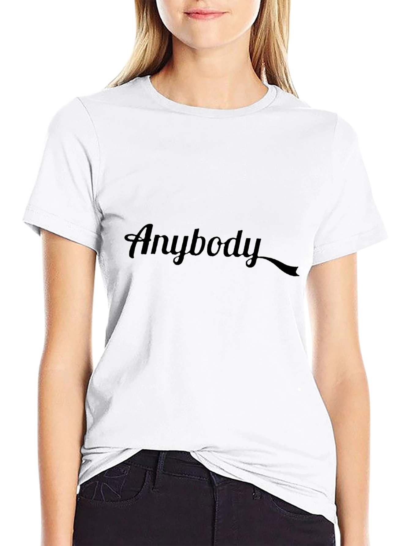 Anybody Black Graphic Tee