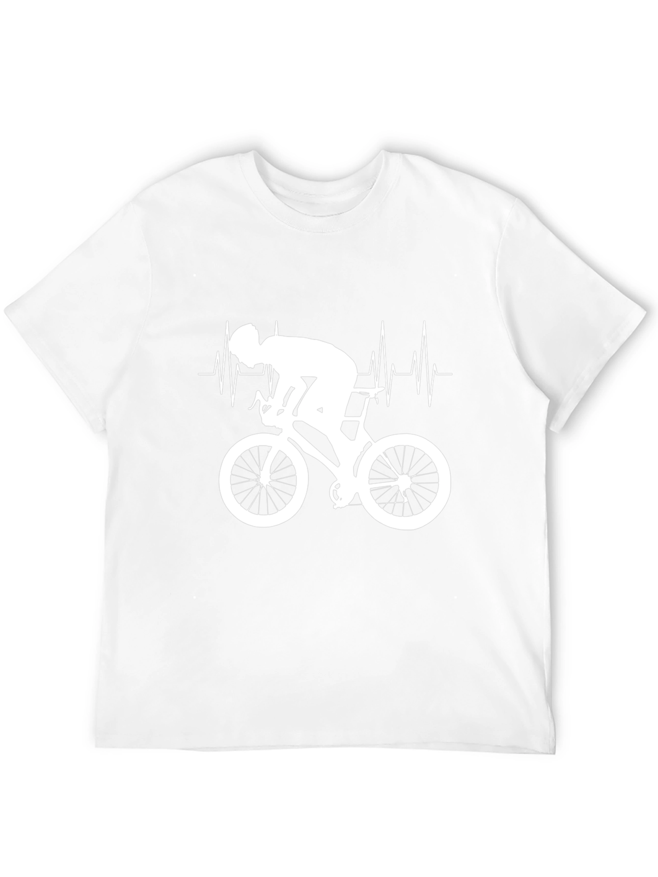 Cyclist Heartbeat T-Shirt - Black