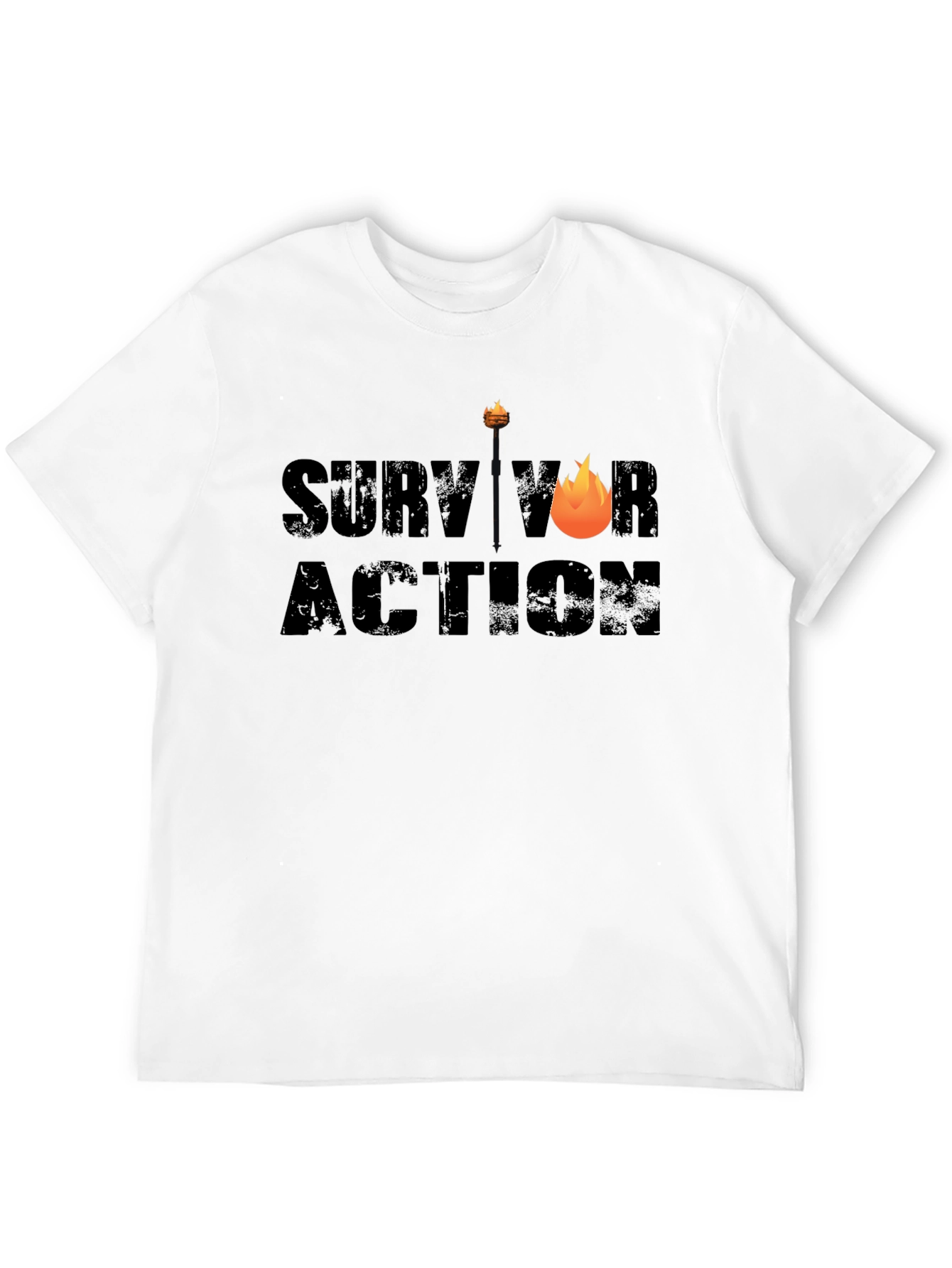 Survivor Action Graphic Tee - Black