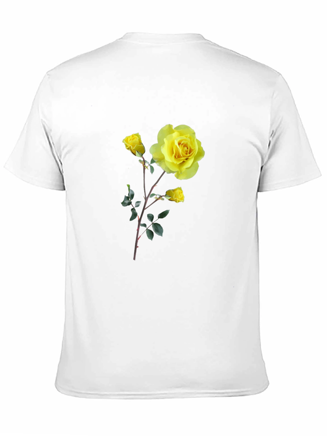 Yellow Rose Graphic Tee - Black