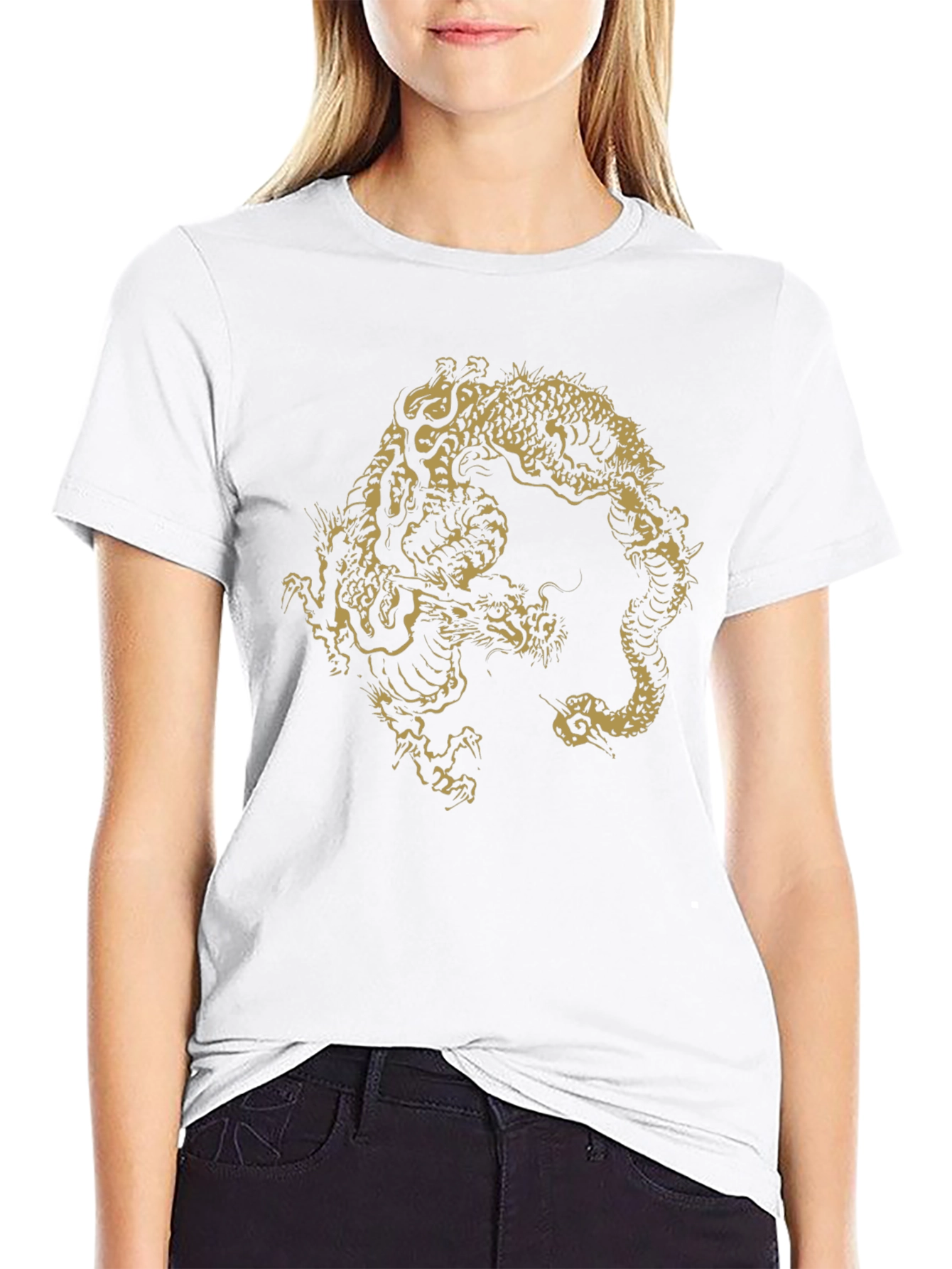 Dragon Graphic T-Shirt - Black Cotton Tee