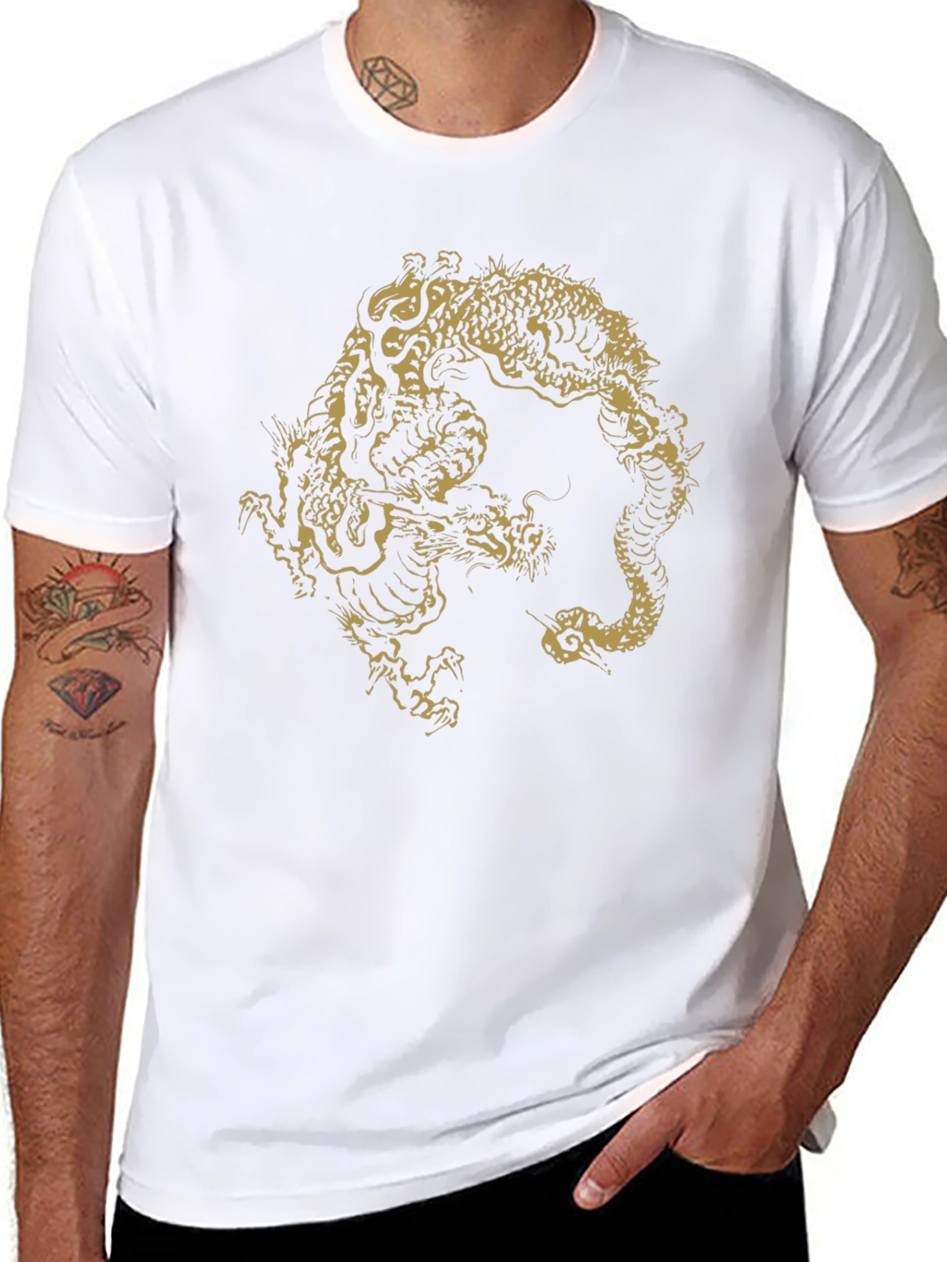 Dragon Graphic T-Shirt - Black Cotton Tee