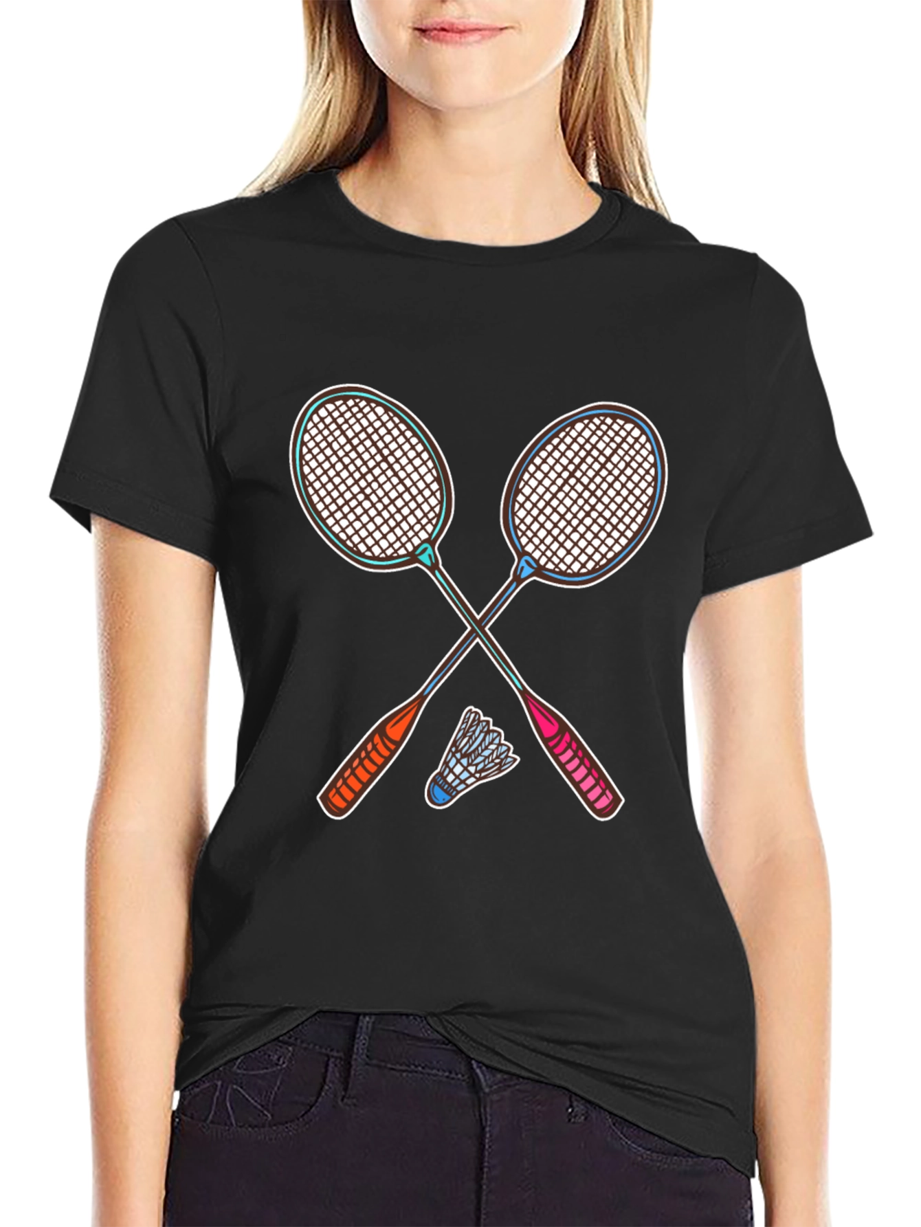 Badminton Rackets Graphic T-Shirt