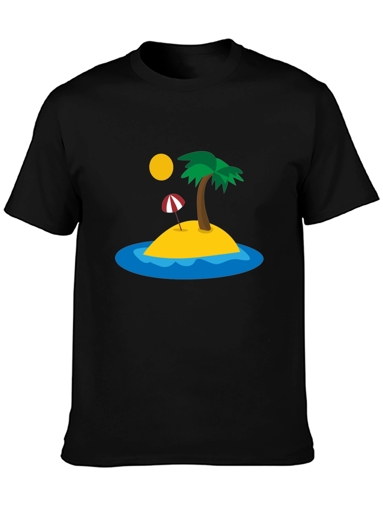 Island Paradise Graphic T-Shirt - Black
