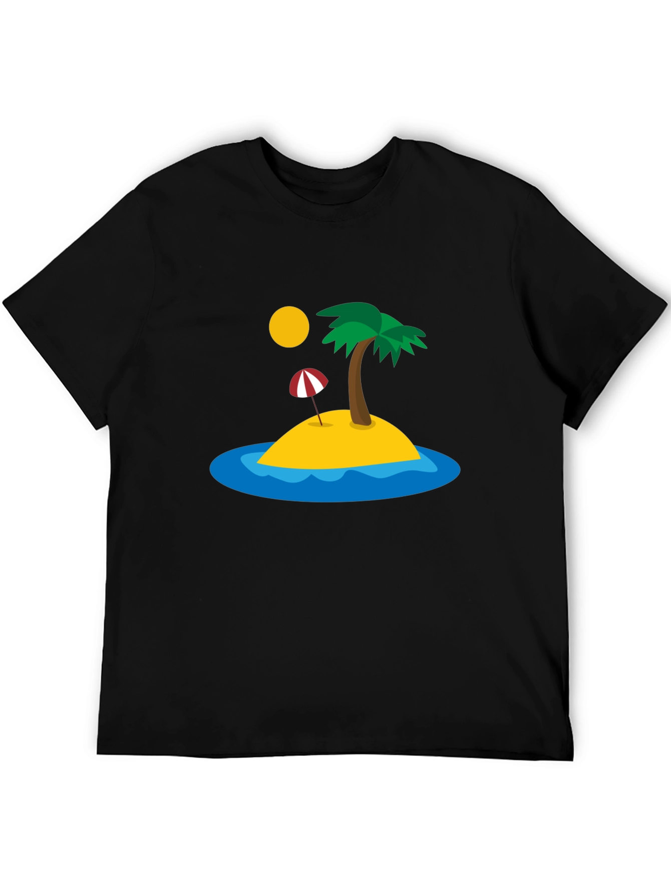 Island Paradise Graphic T-Shirt - Black