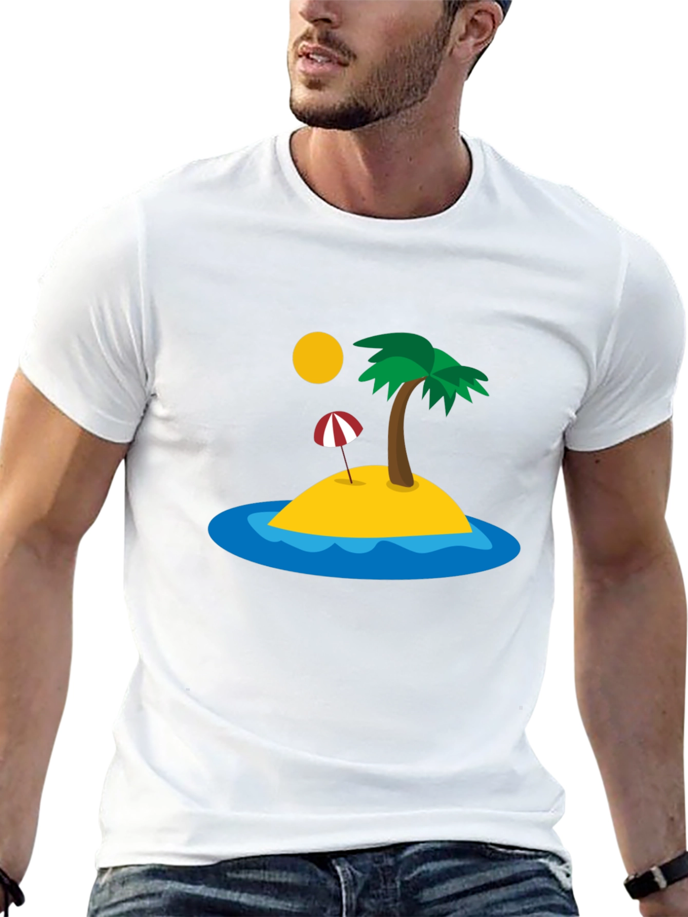 Island Paradise Graphic T-Shirt - Black