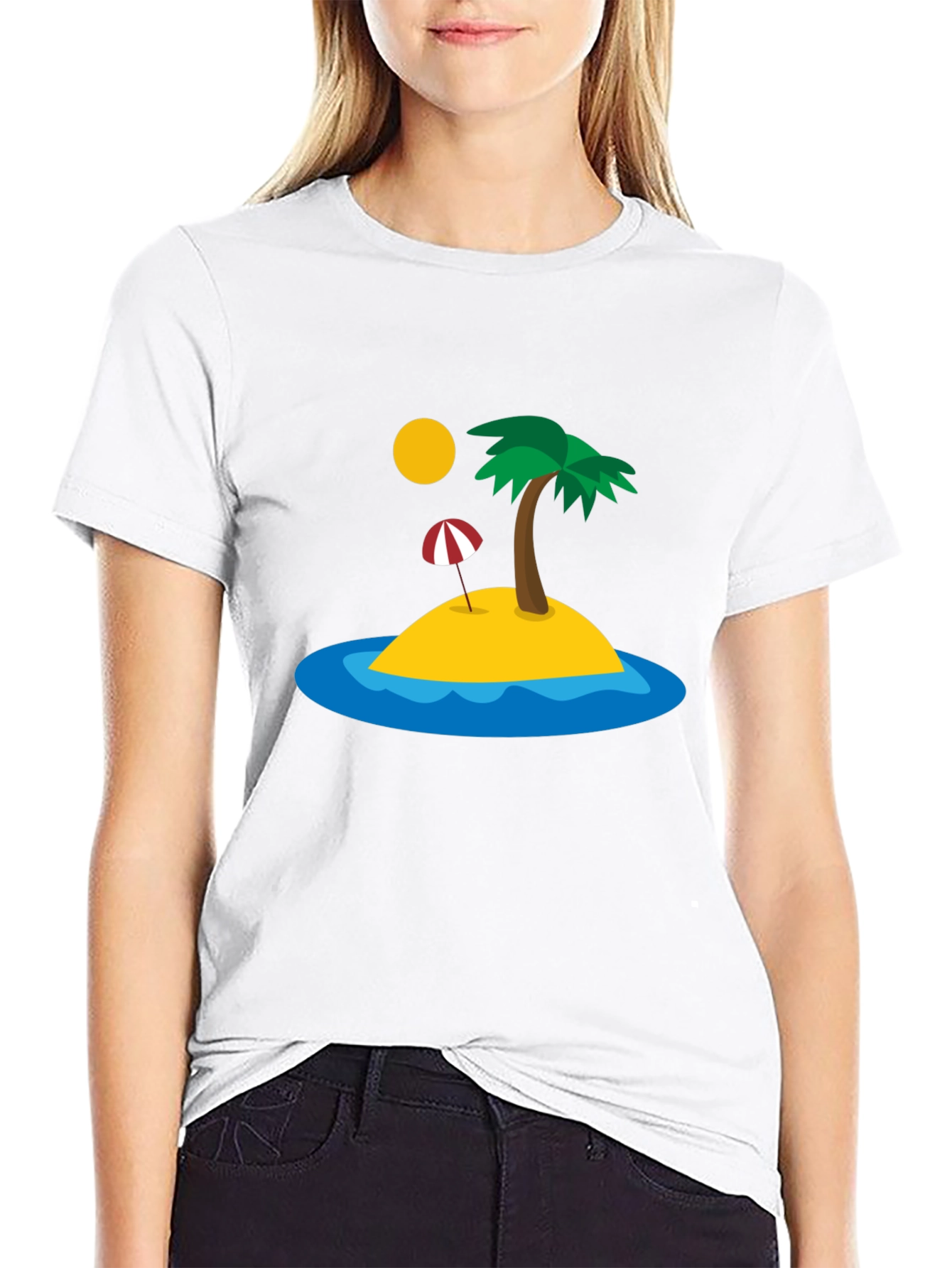 Island Paradise Graphic T-Shirt - Black