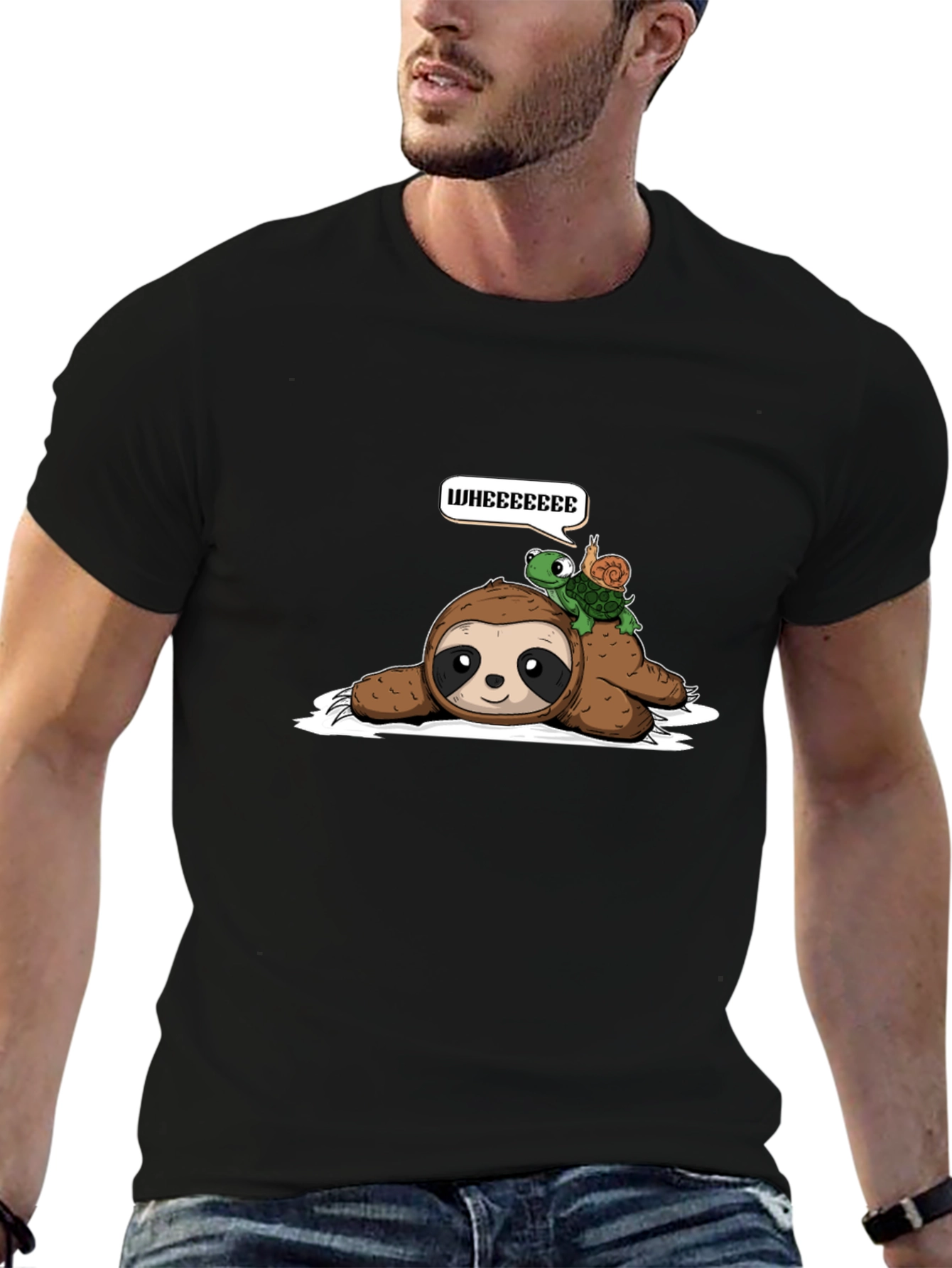 Sloth Turtle Snail Wheee T-Shirt