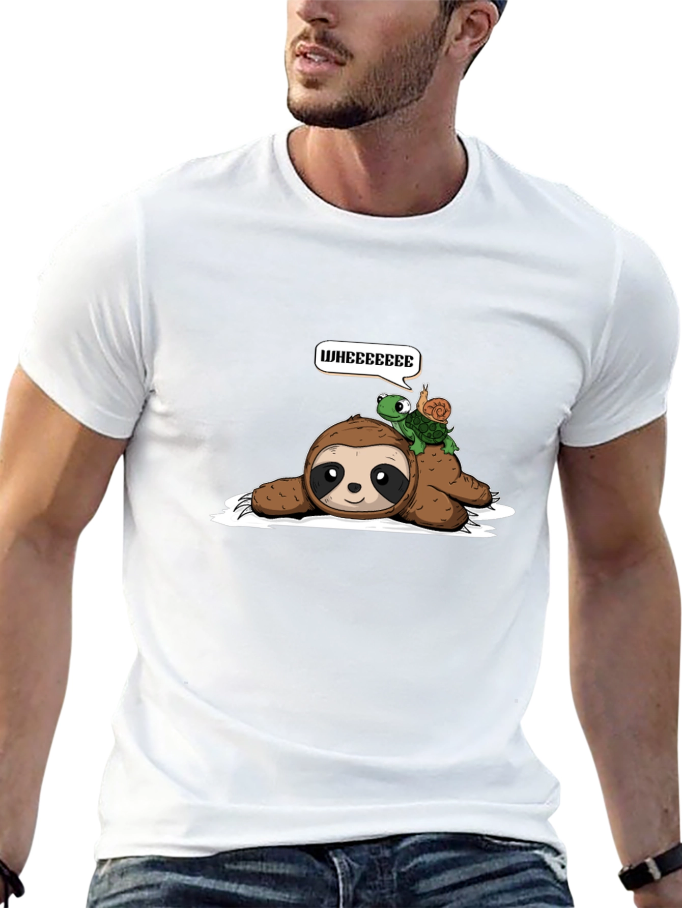 Sloth Turtle Snail Wheee T-Shirt