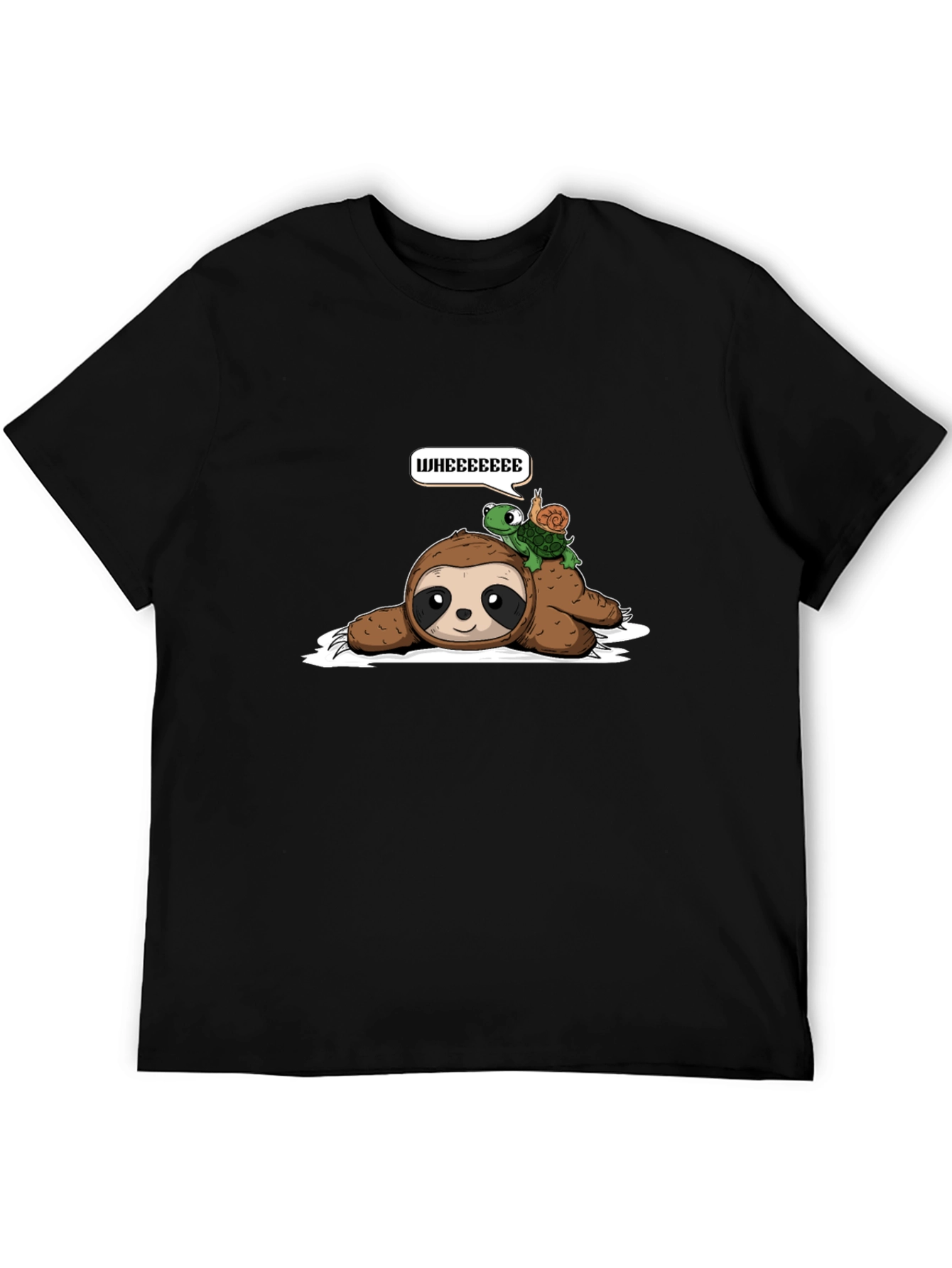 Sloth Turtle Snail Wheee T-Shirt
