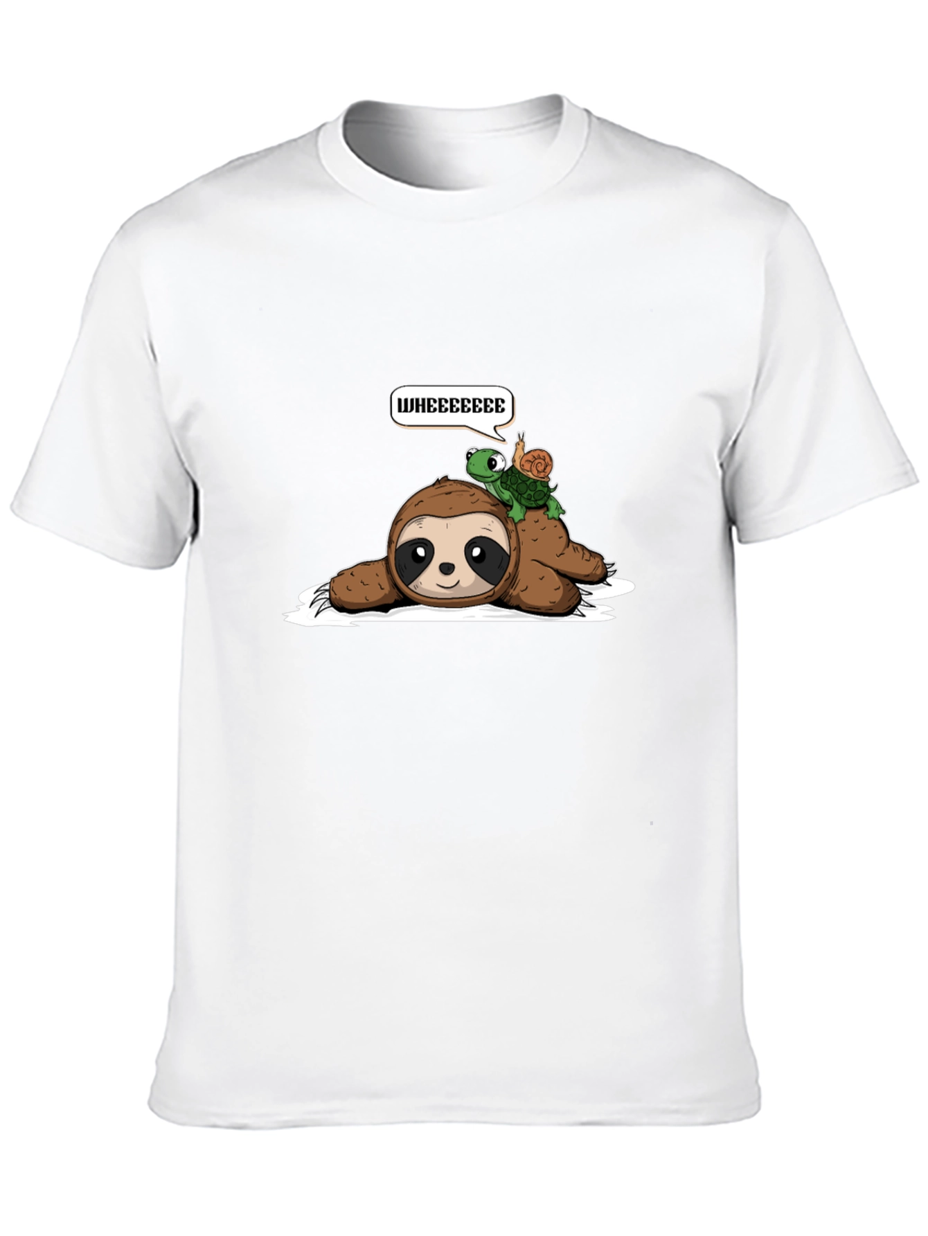 Sloth Turtle Snail Wheee T-Shirt