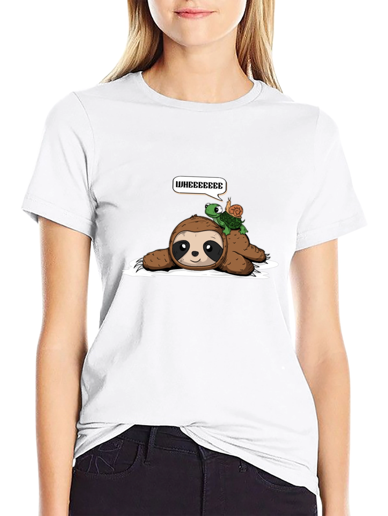 Sloth Turtle Snail Wheee T-Shirt
