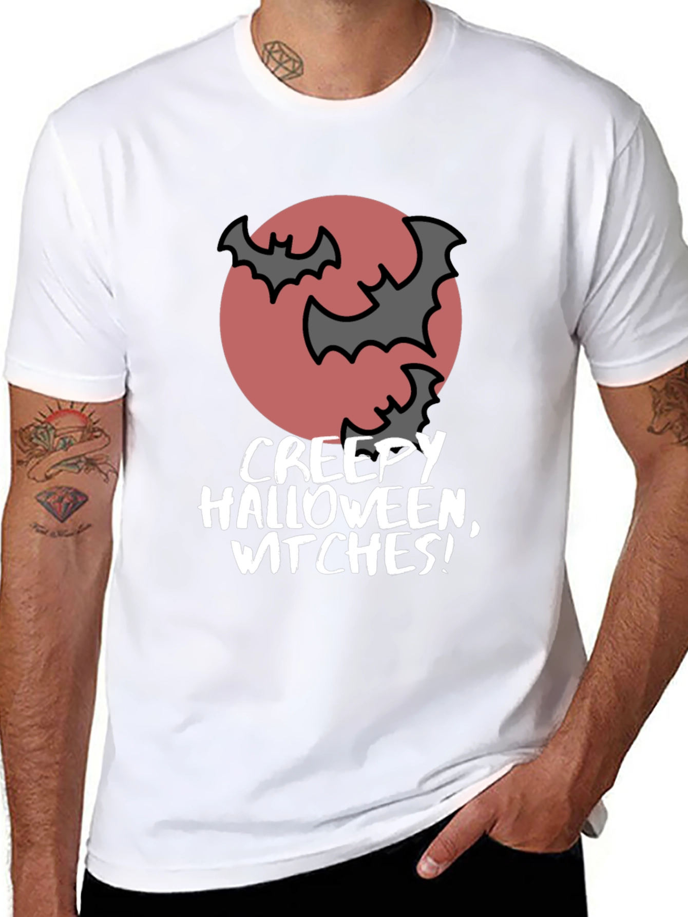 Creepy Halloween Witches Graphic Tee