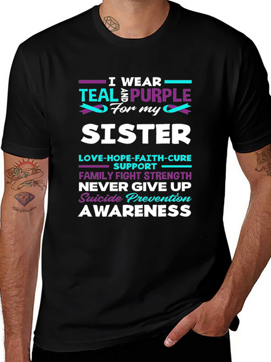Teal & Purple Sister Suicide Awareness T-Shirt