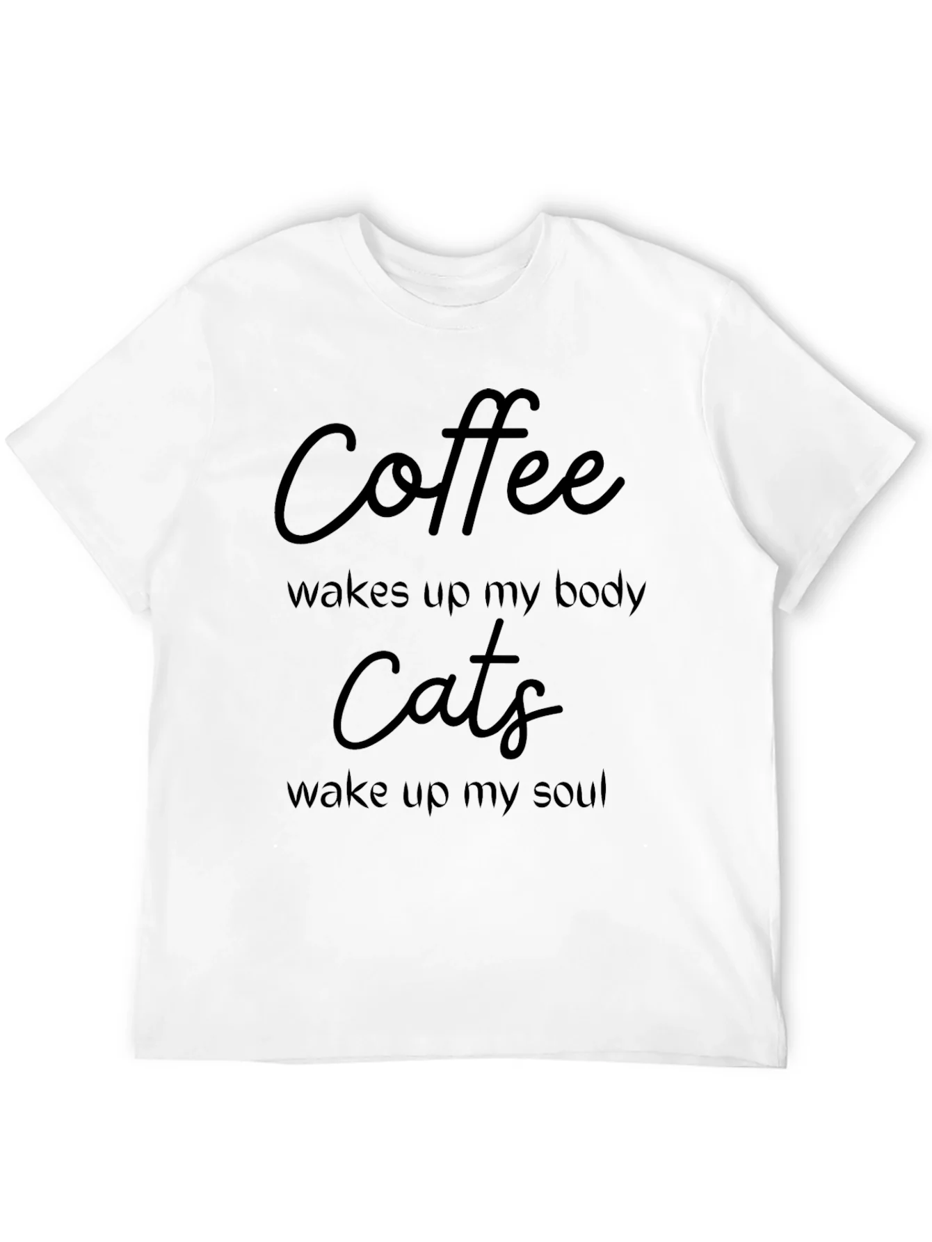 Coffee & Cats Graphic T-Shirt - Funny Novelty Tee