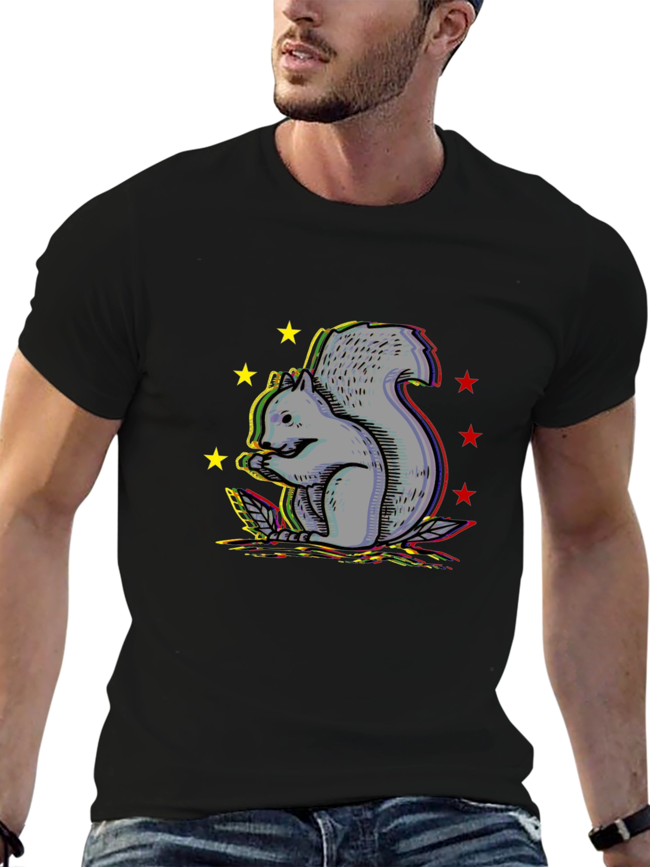 Squirrel Graphic Tee - Unisex Cotton Blend Shirt
