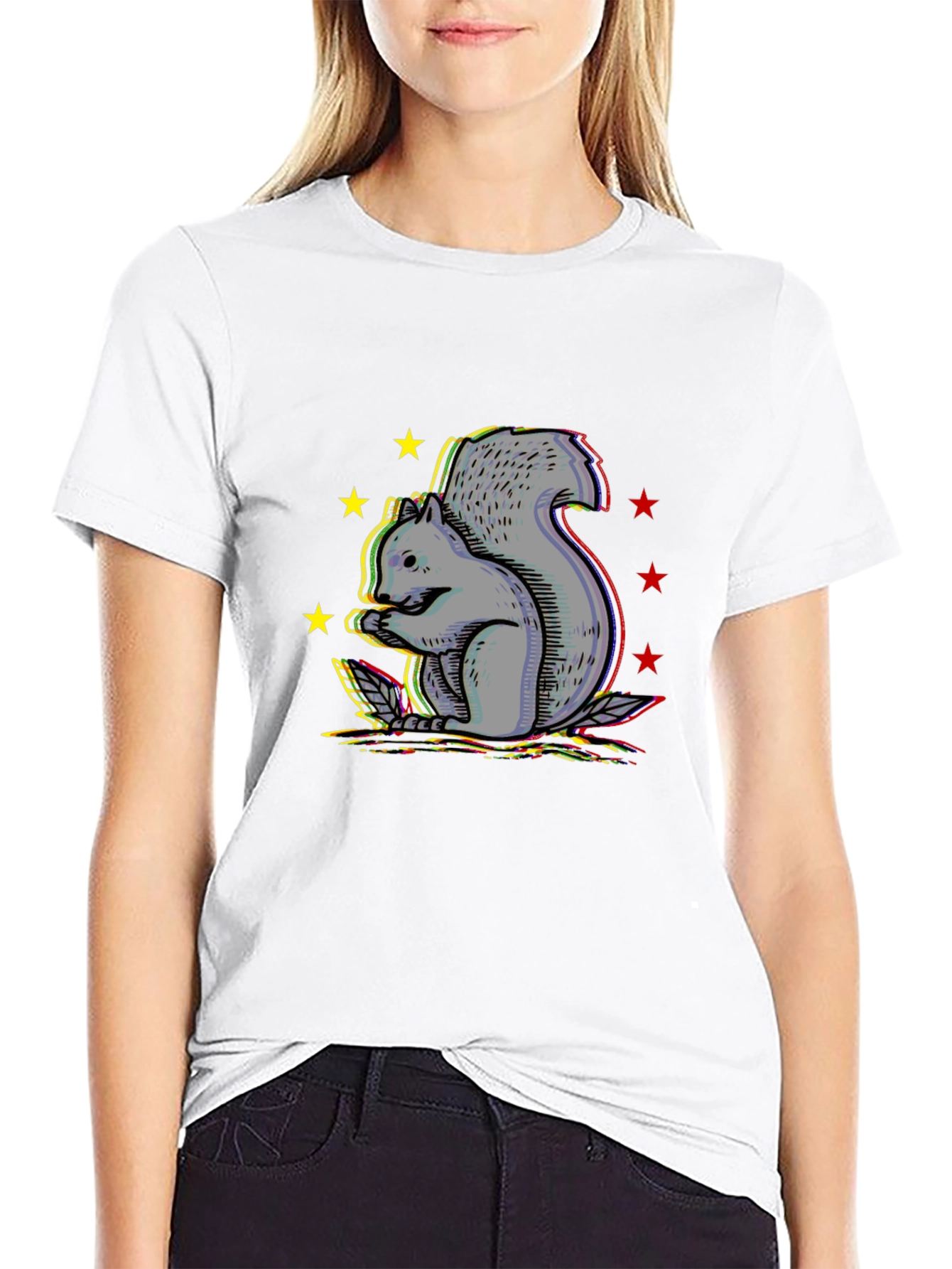 Squirrel Graphic Tee - Unisex Cotton Blend Shirt
