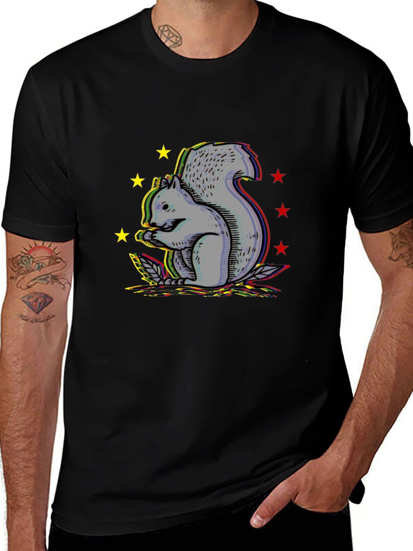 Squirrel Graphic Tee - Unisex Cotton Blend Shirt