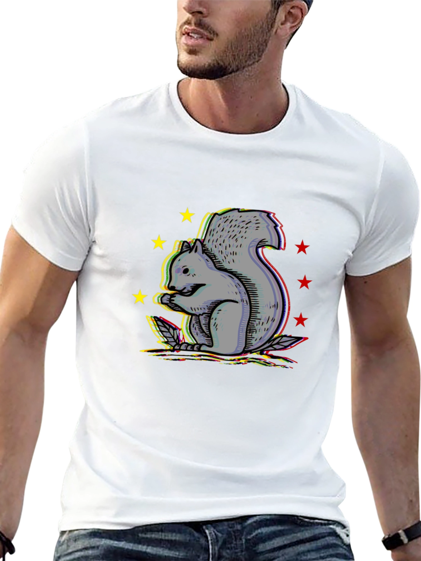 Squirrel Graphic Tee - Unisex Cotton Blend Shirt