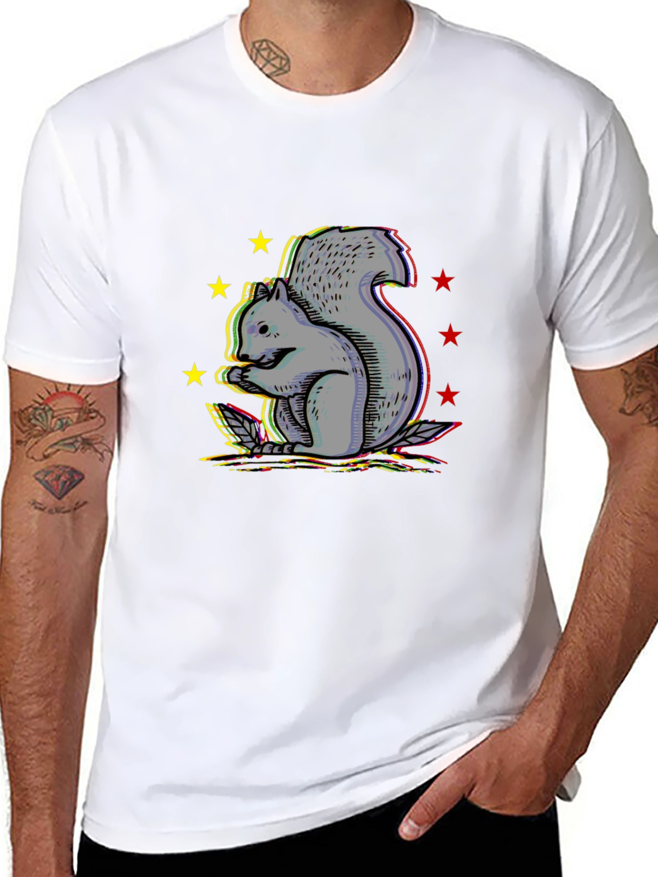 Squirrel Graphic Tee - Unisex Cotton Blend Shirt