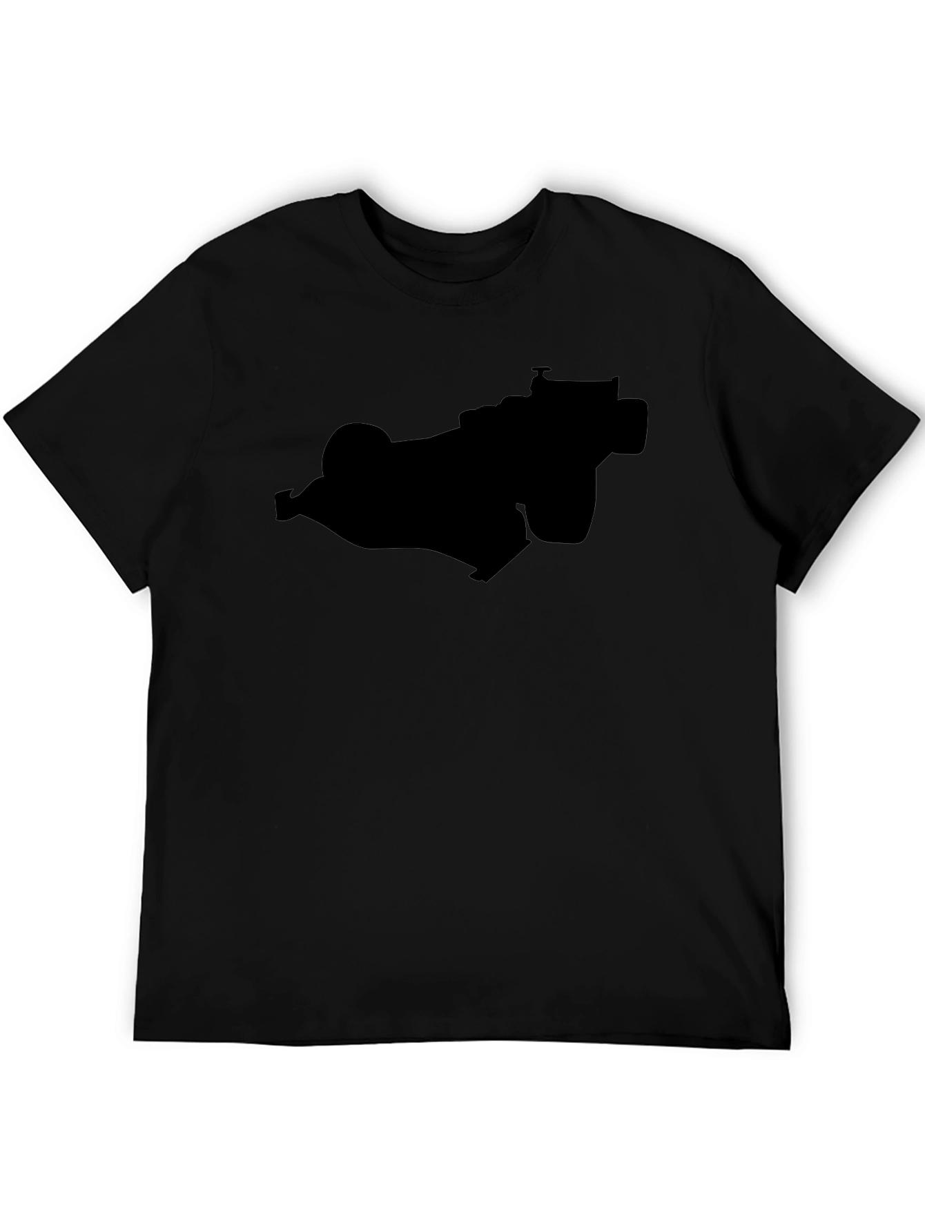 Black Racing Car Silhouette Graphic Tee