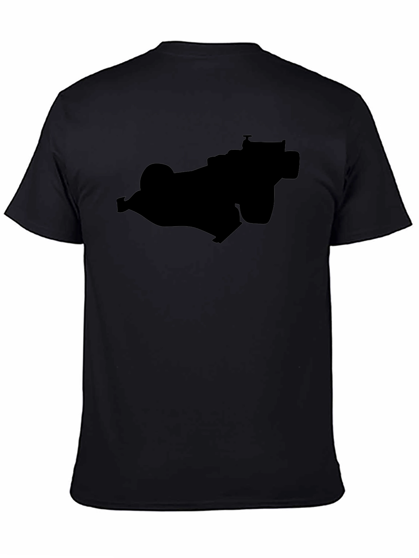 Black Racing Car Silhouette Graphic Tee