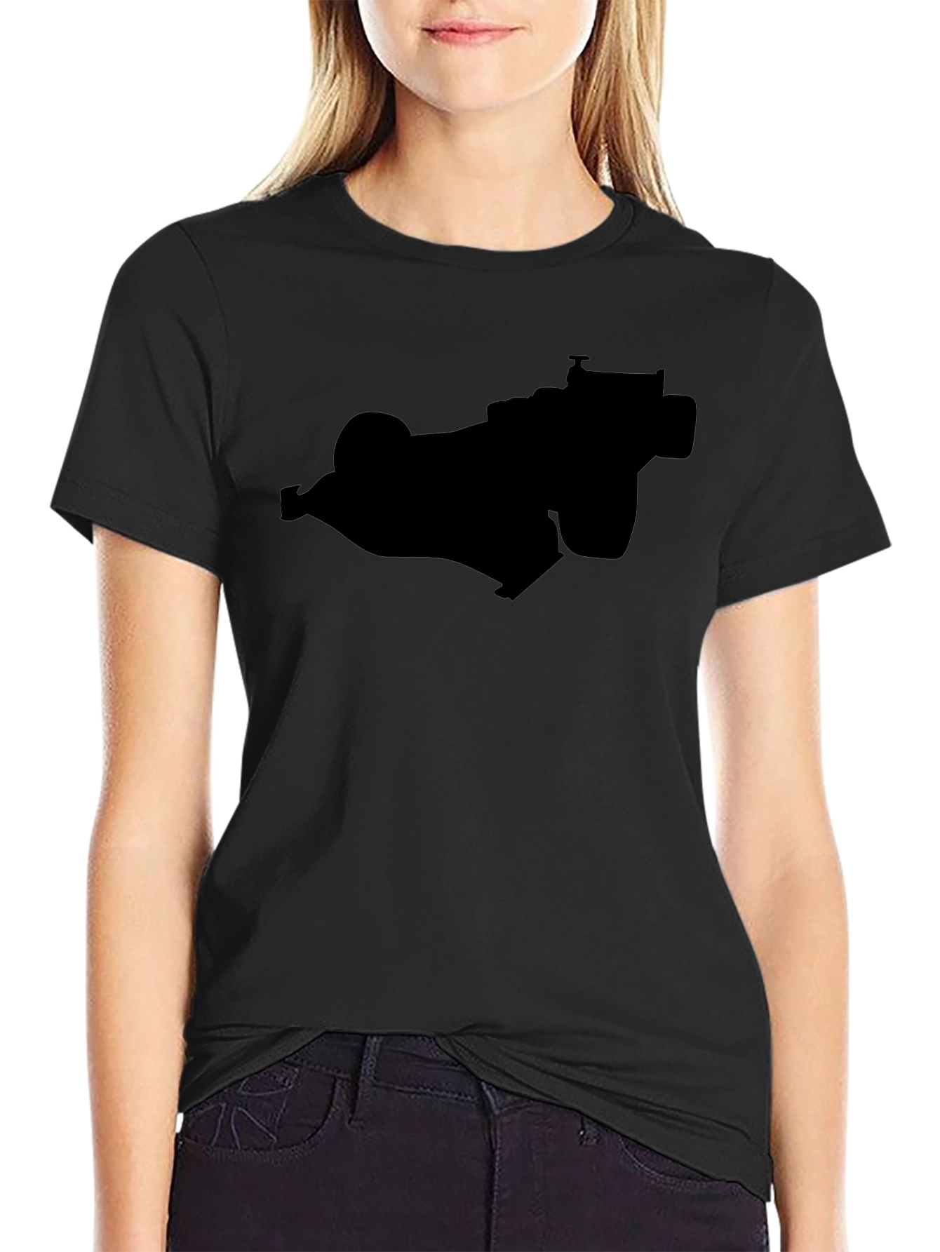 Black Racing Car Silhouette Graphic Tee