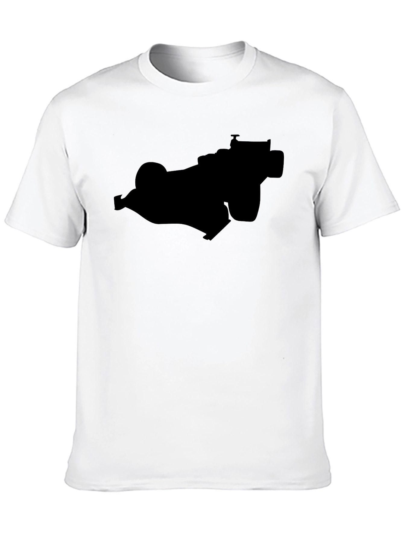 Black Racing Car Silhouette Graphic Tee