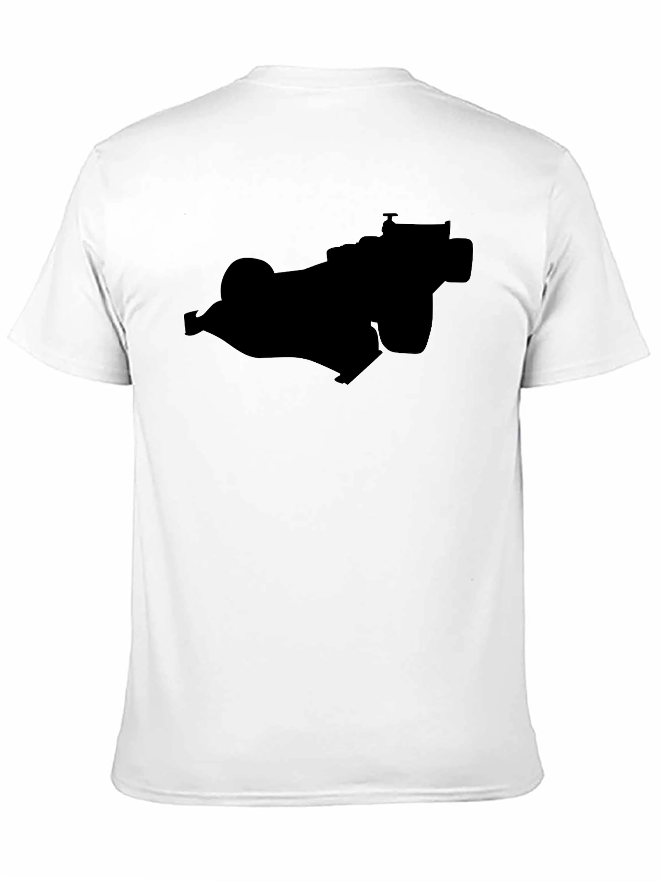 Black Racing Car Silhouette Graphic Tee