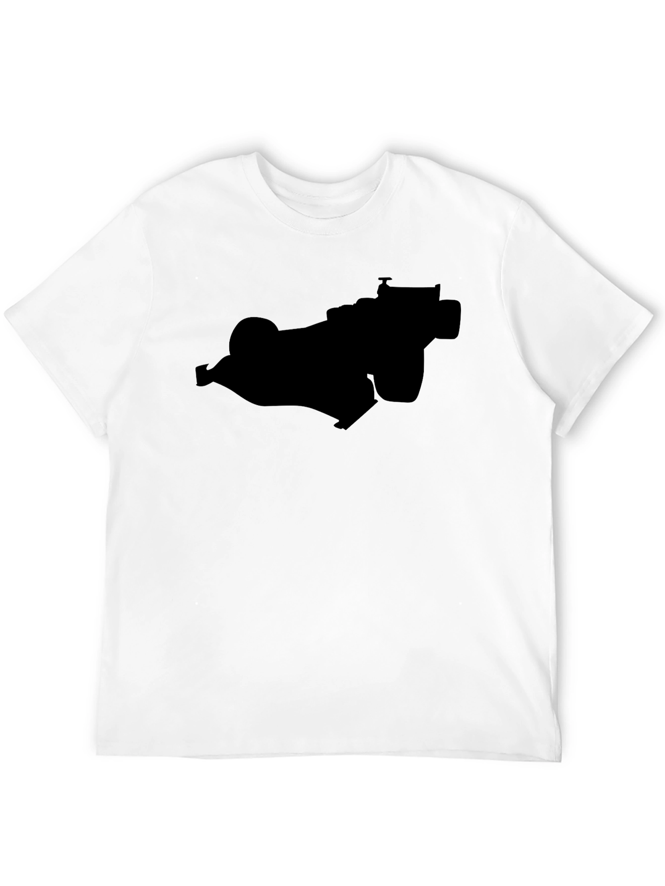 Black Racing Car Silhouette Graphic Tee