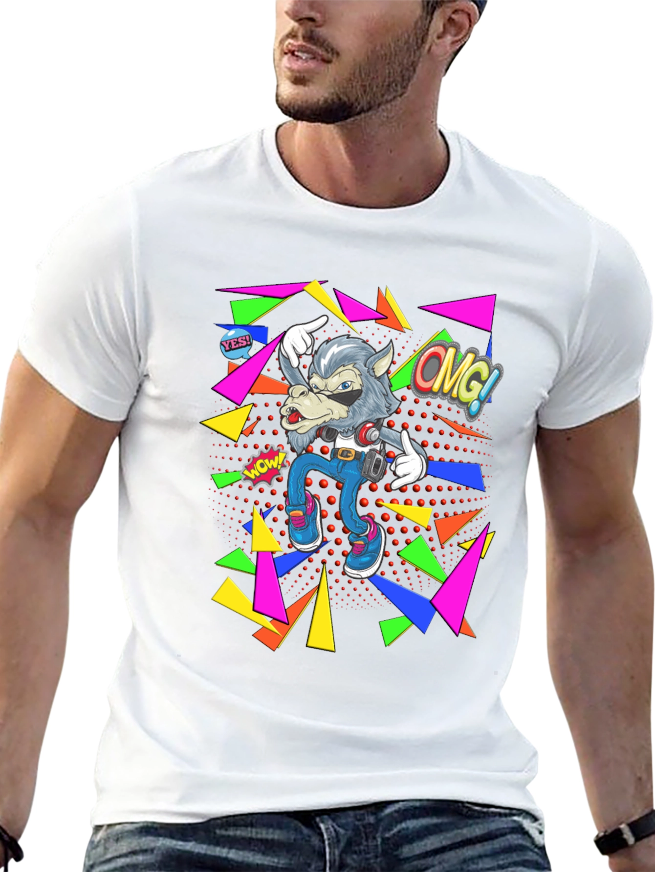 Retro Wolf Graphic Tee