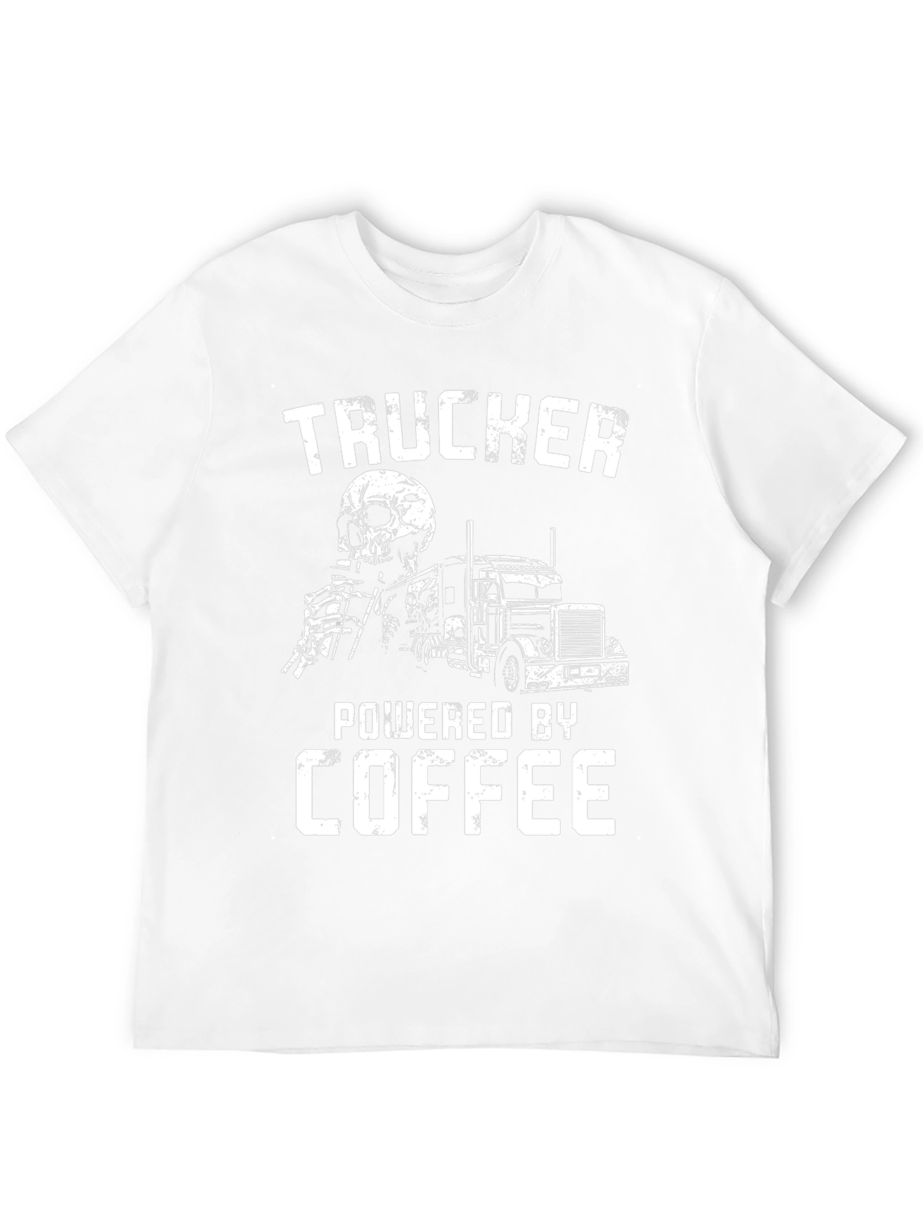 Trucker Powered by Coffee Graphic Tee