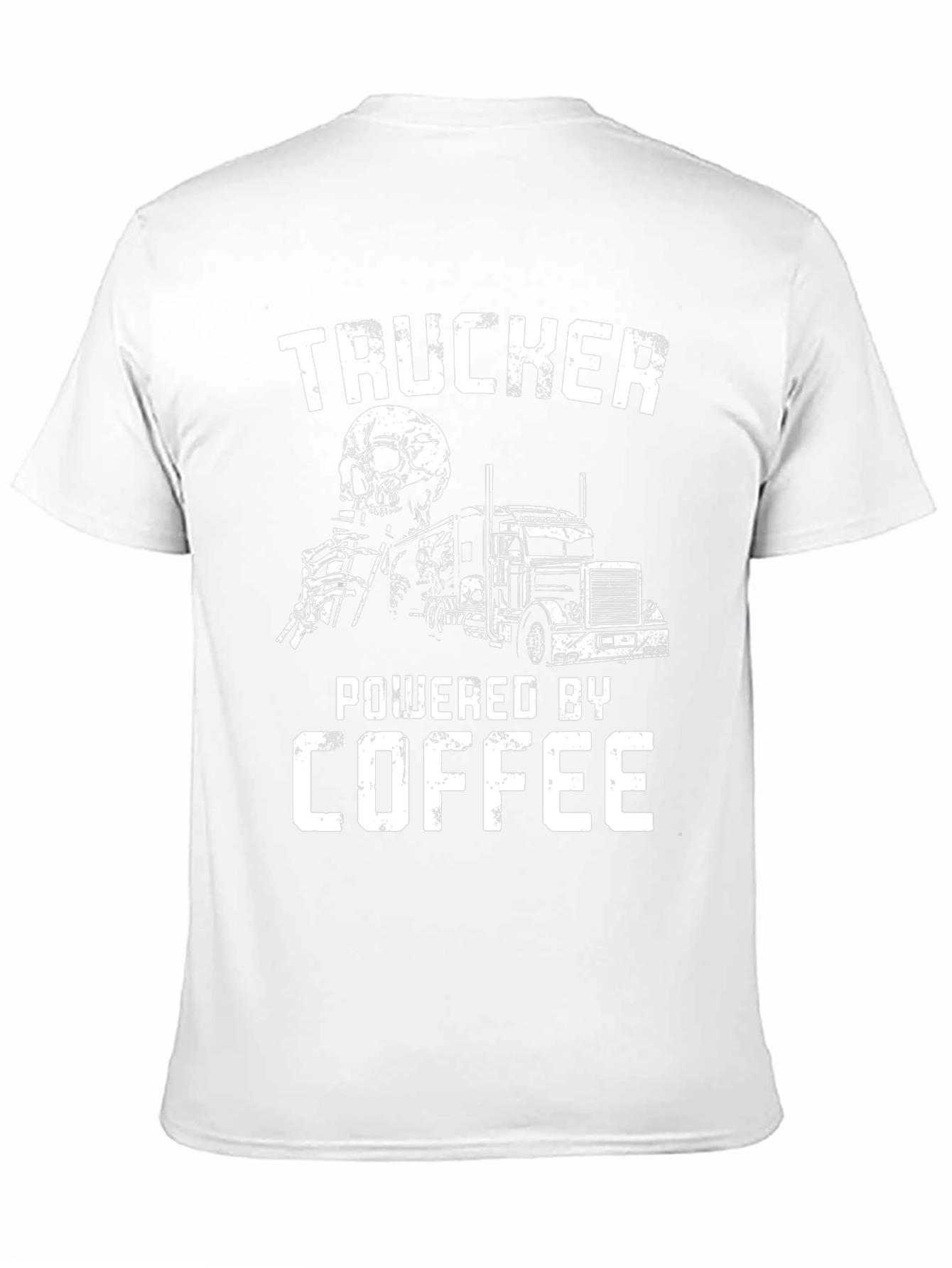 Trucker Powered by Coffee Graphic Tee
