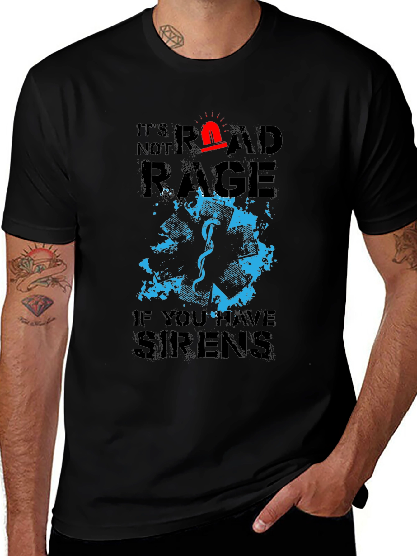 Funny EMT Road Rage Graphic T-Shirt