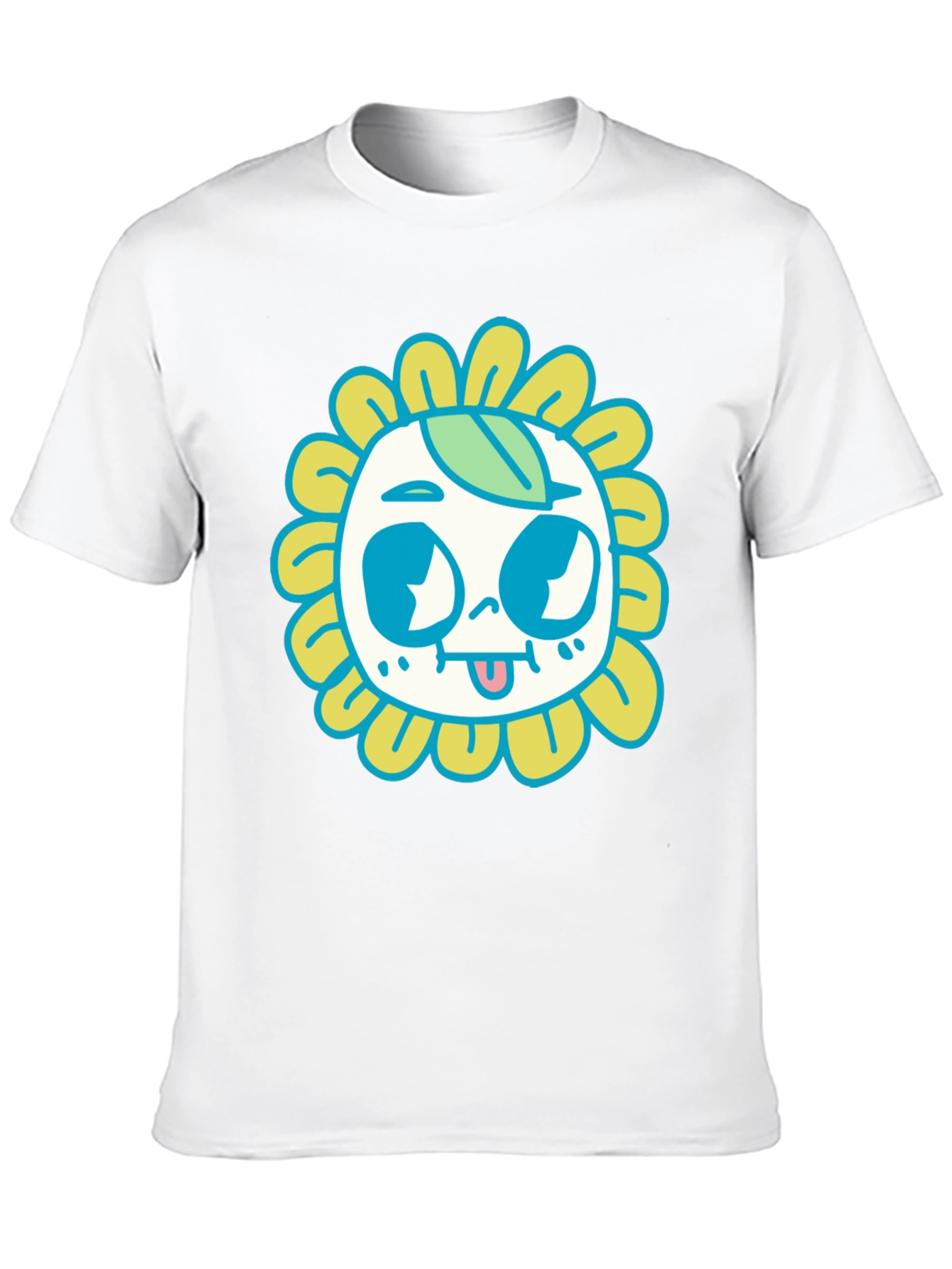 Funky Sunflower Graphic Tee - Quirky Black T-Shirt