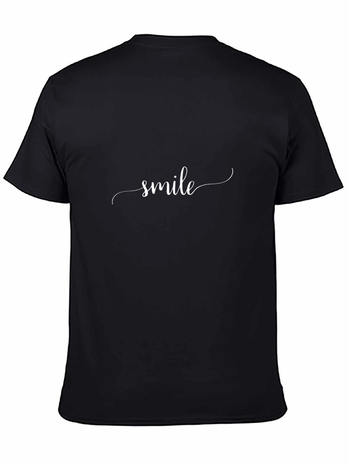 Smile Tee - Classic Black Cotton T-Shirt