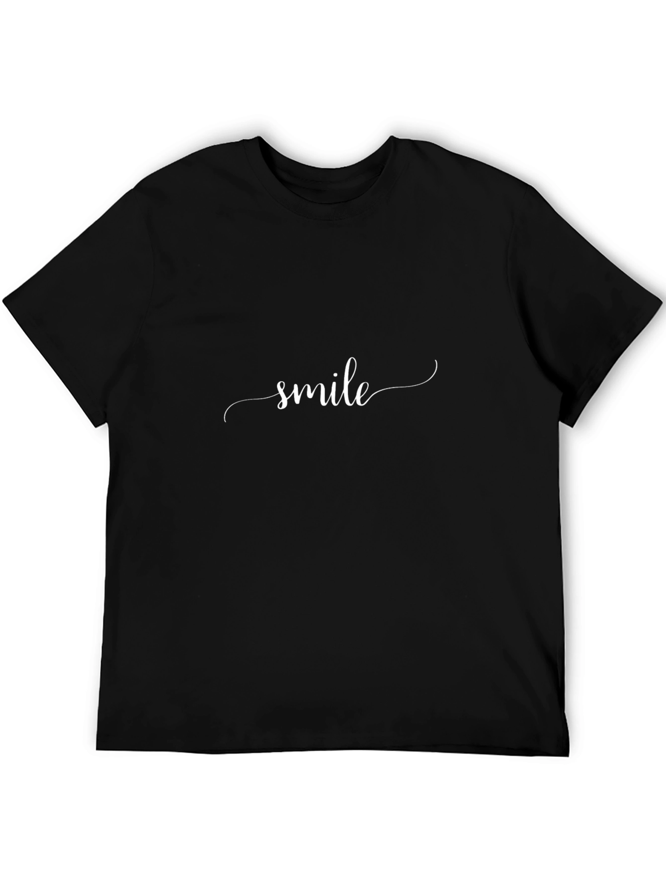 Smile Tee - Classic Black Cotton T-Shirt
