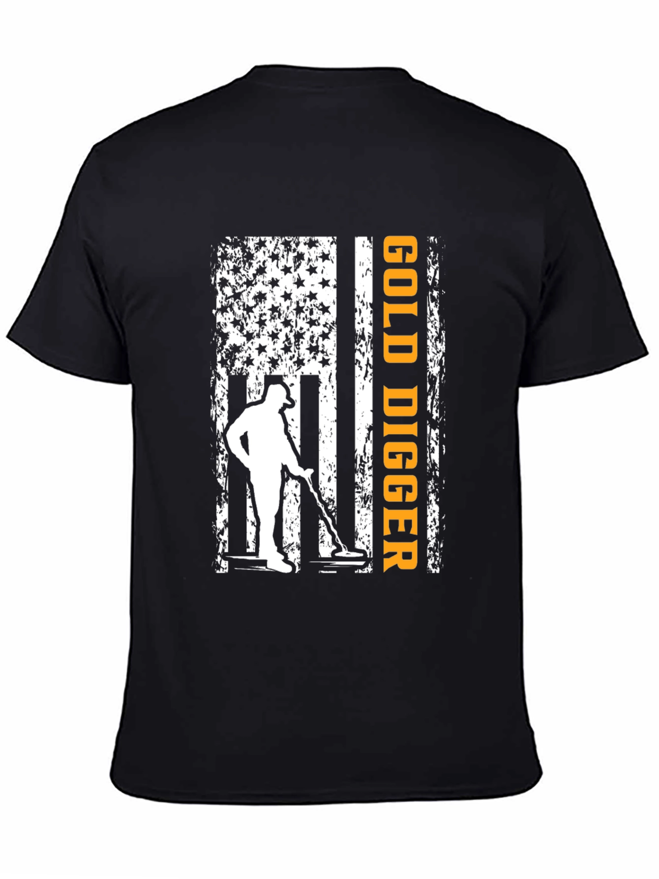 Gold Digger American Flag Graphic T-Shirt