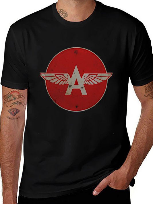 Vintage Aviation Logo Black T-Shirt