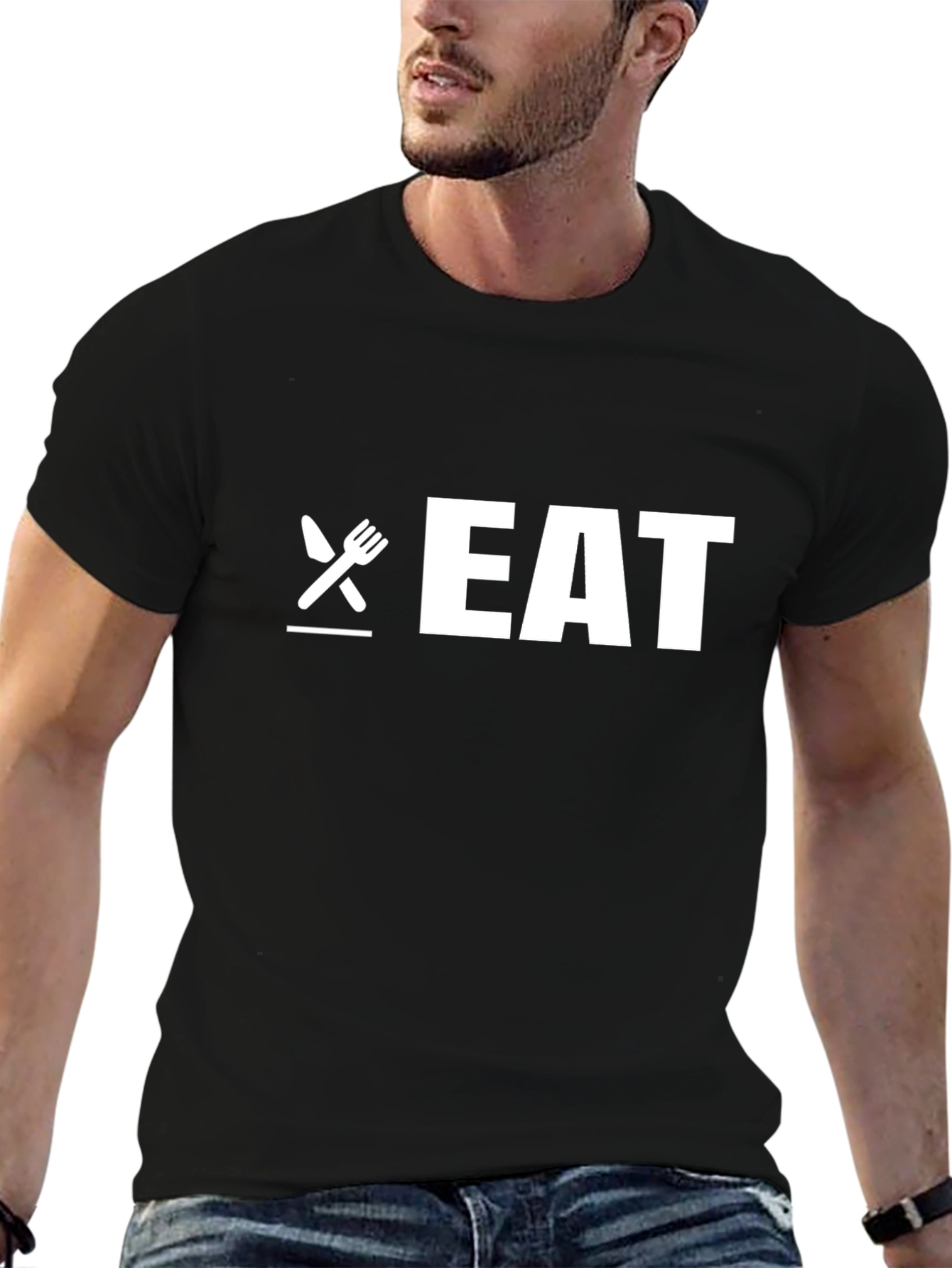 Eat Graphic Tee - Black Unisex T-Shirt