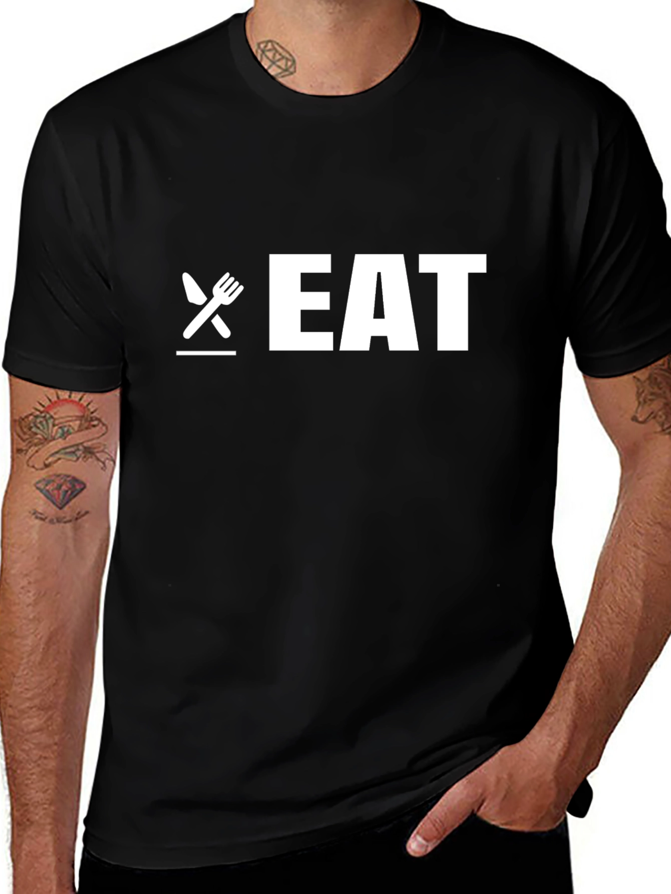 Eat Graphic Tee - Black Unisex T-Shirt