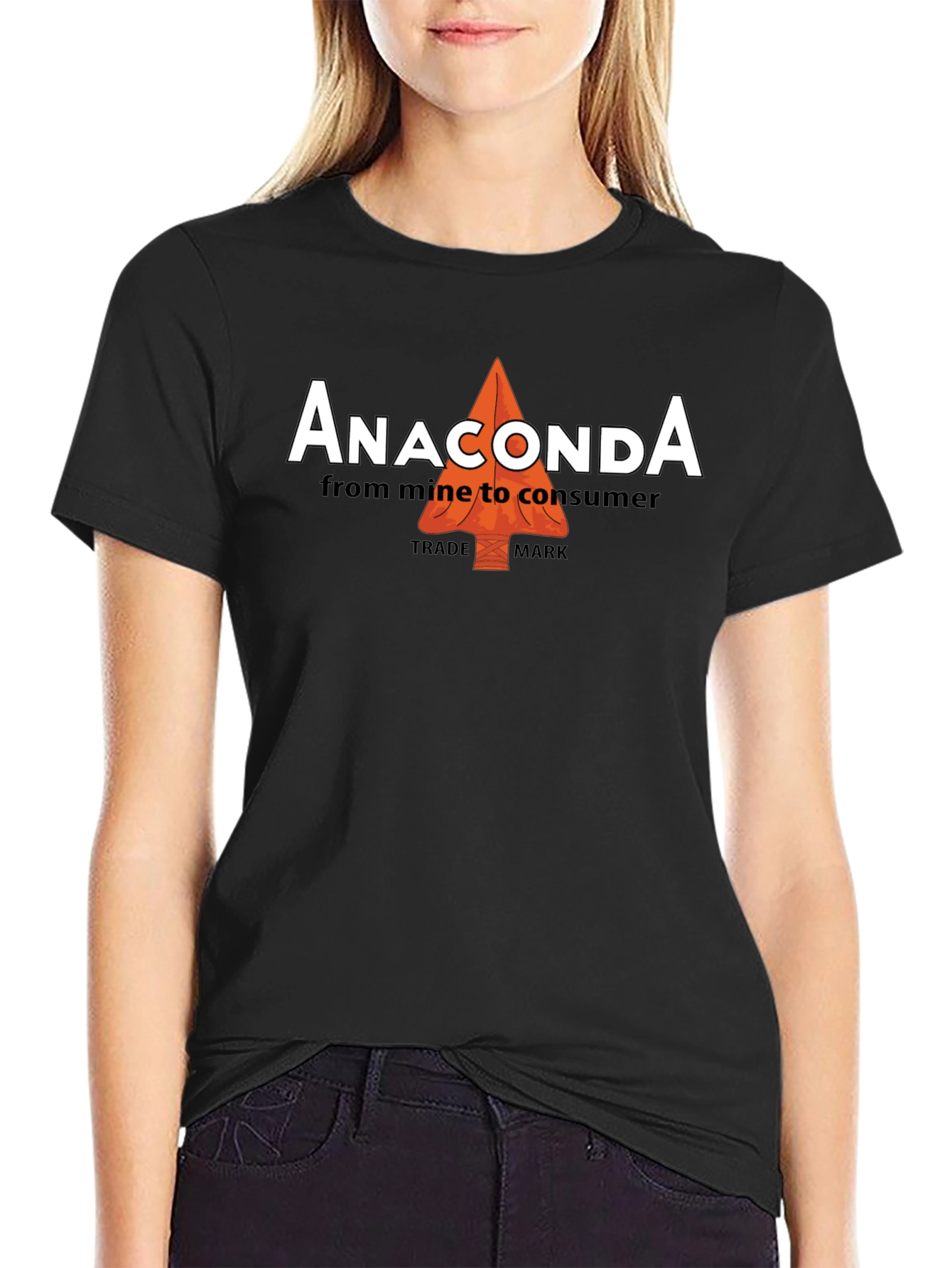 Anaconda Black Cotton Tee - From Mine to Consumer