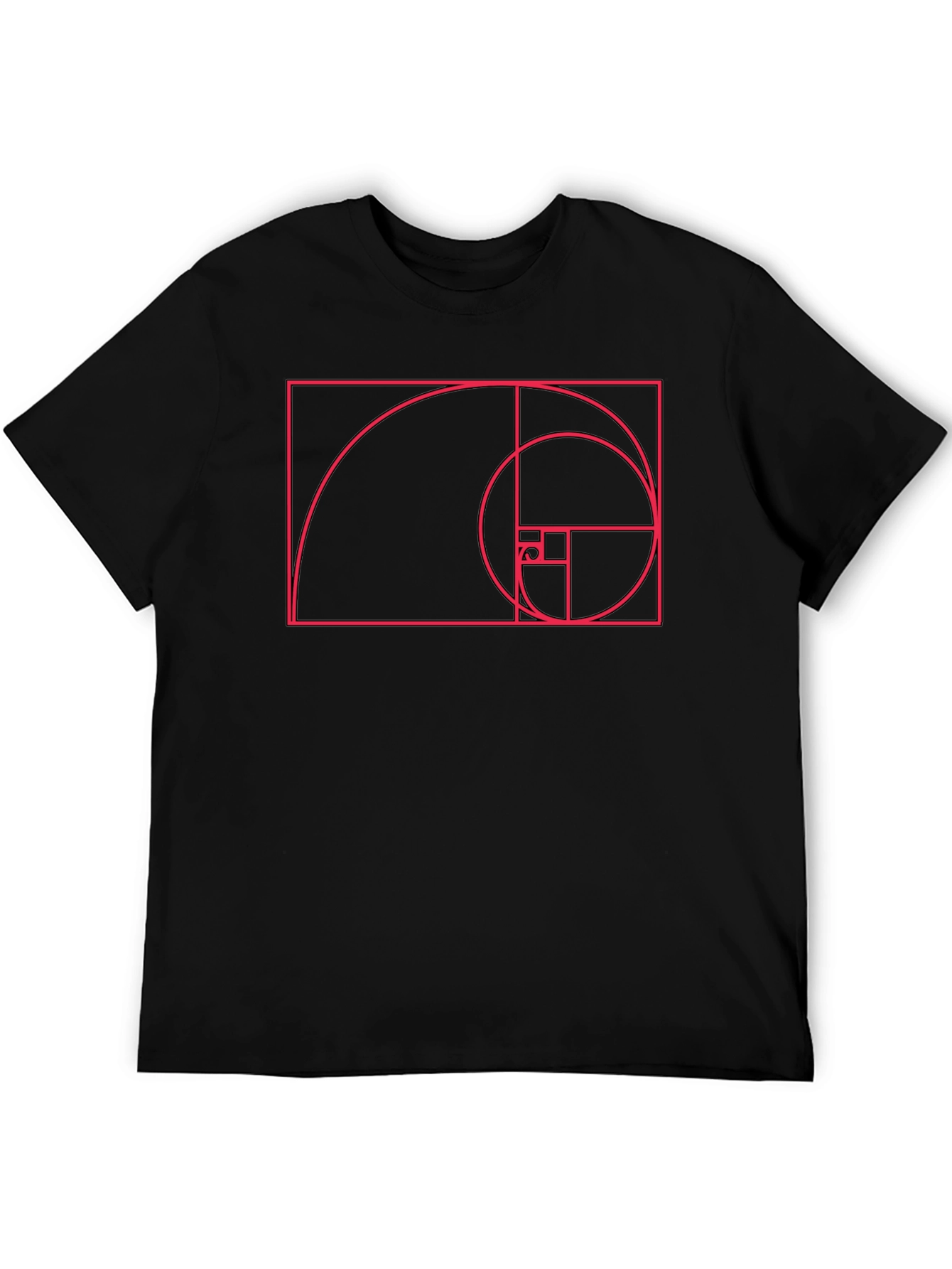 Golden Ratio Spiral Graphic Tee - Black