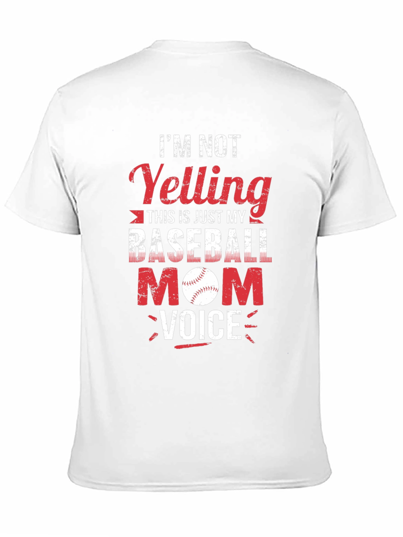 Baseball Mom T-Shirt - Yelling is Just My Voice