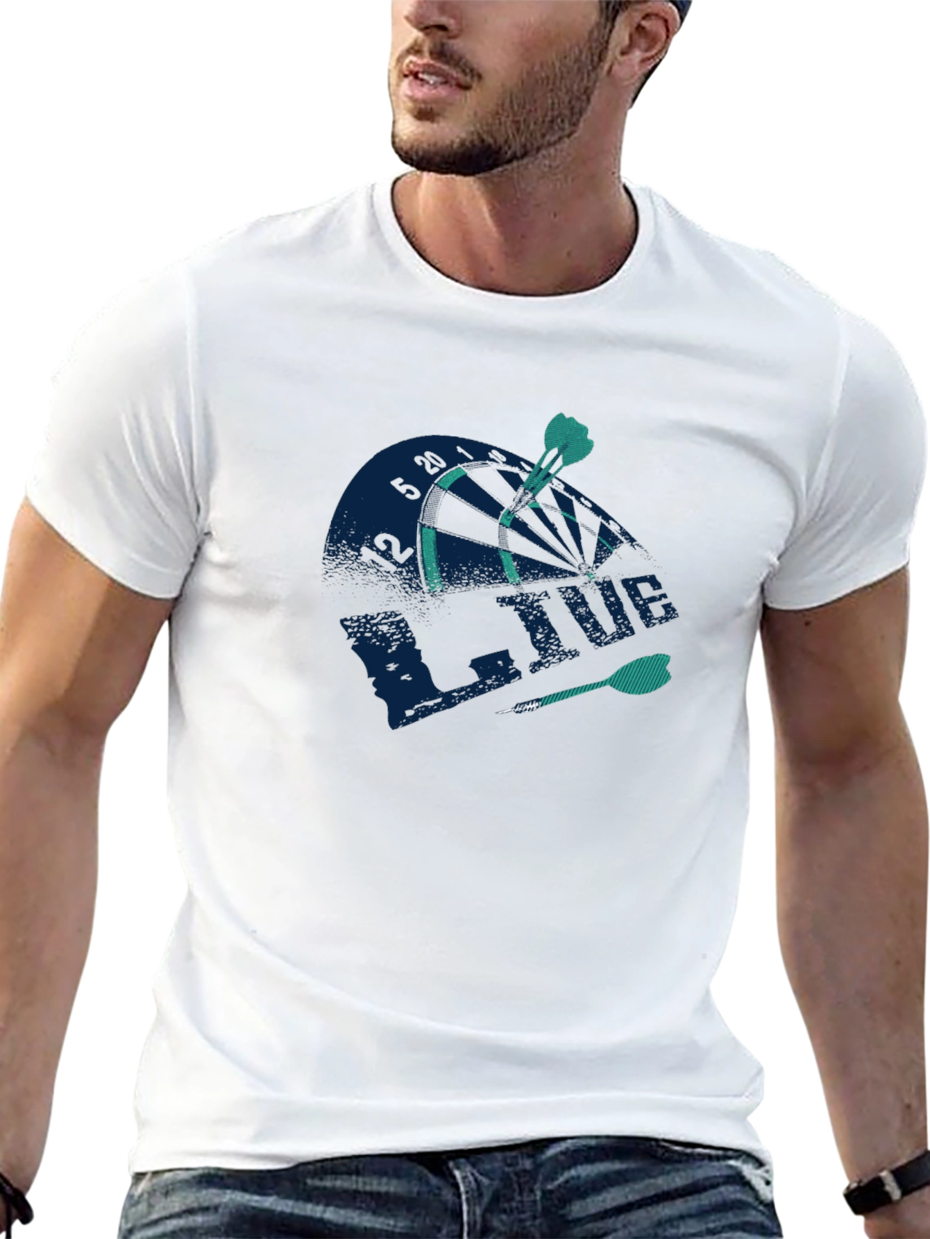Dartboard Graphic T-Shirt - Casual Style