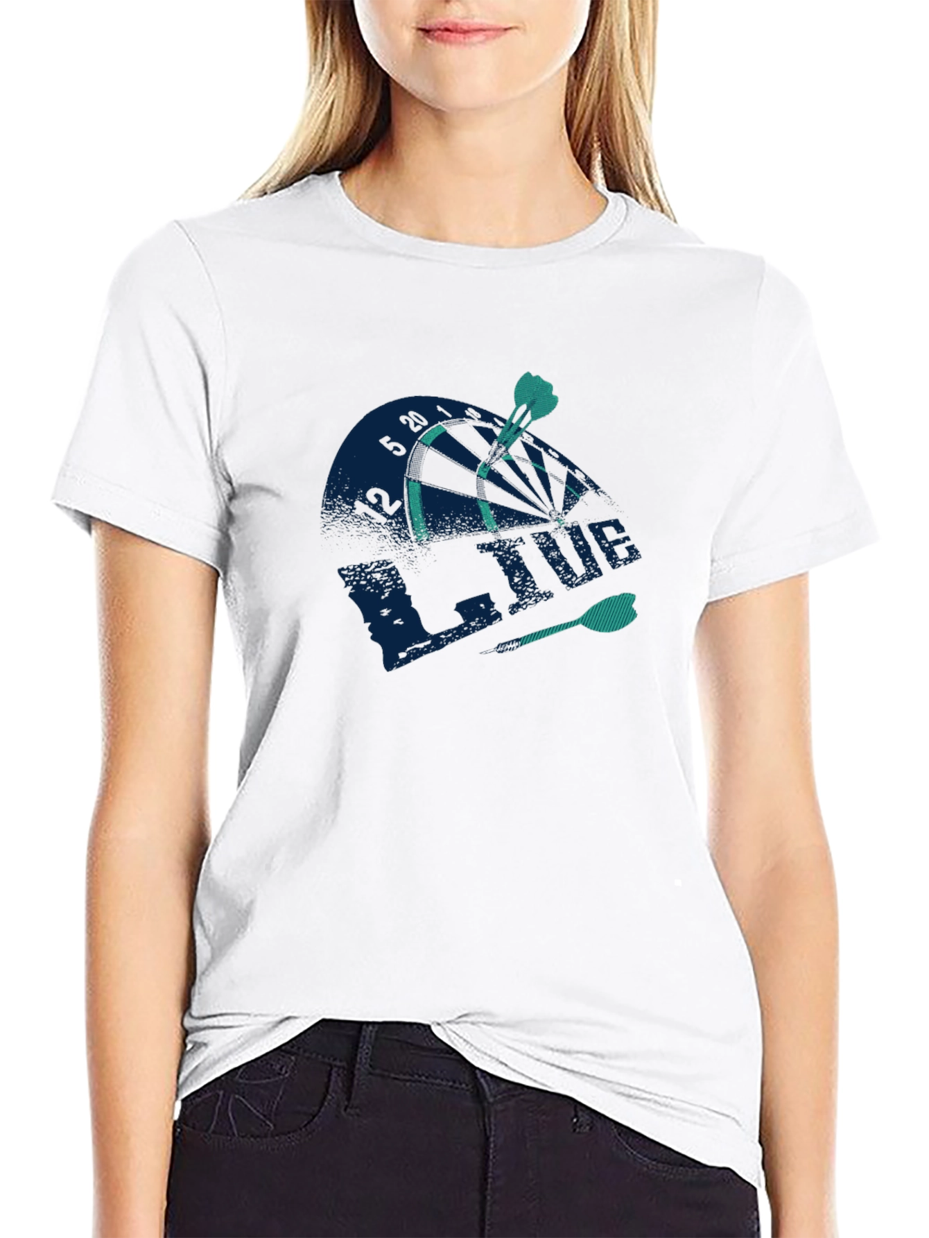 Dartboard Graphic T-Shirt - Casual Style